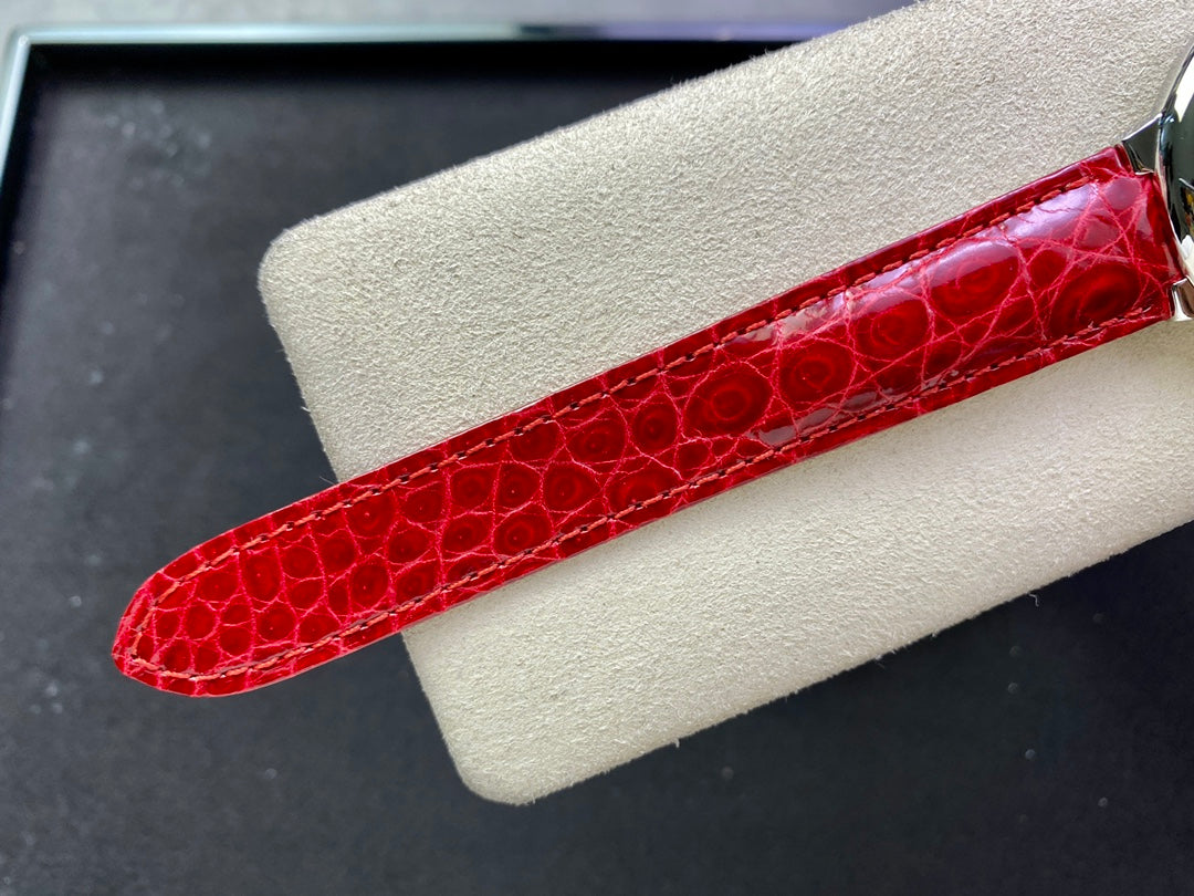 Cartier Balloon 36mm Silver Red Dial