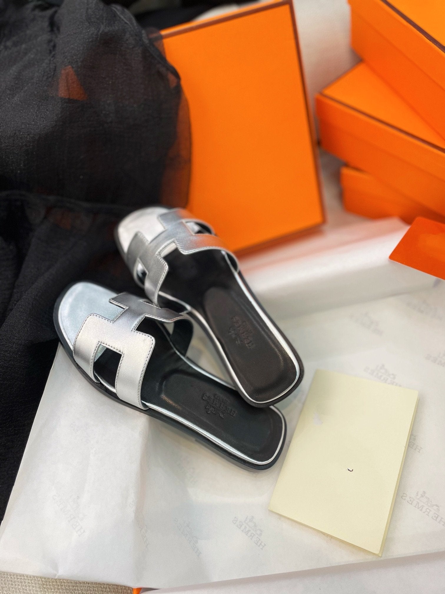 Oran Sandal Silver Leather