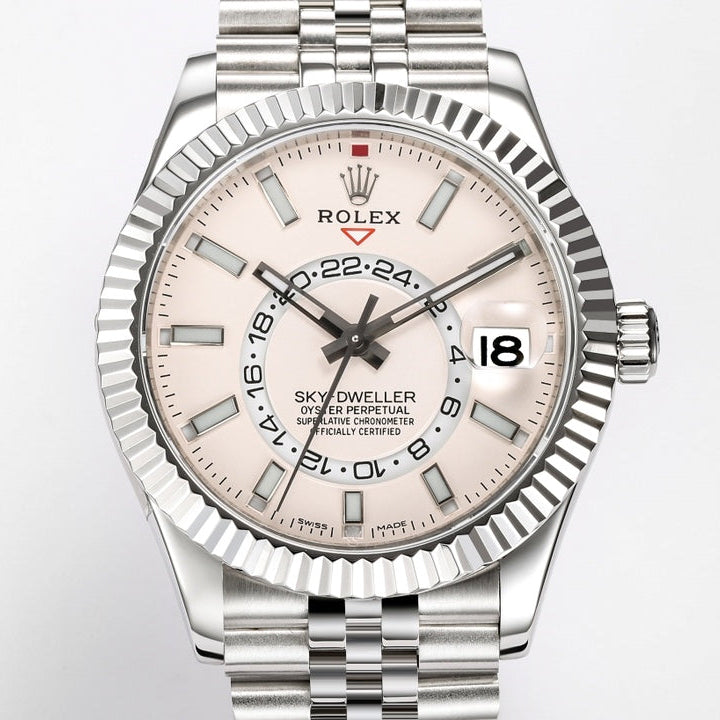 Rolex Sky-Dweller 42mm Silver Pink Dial
