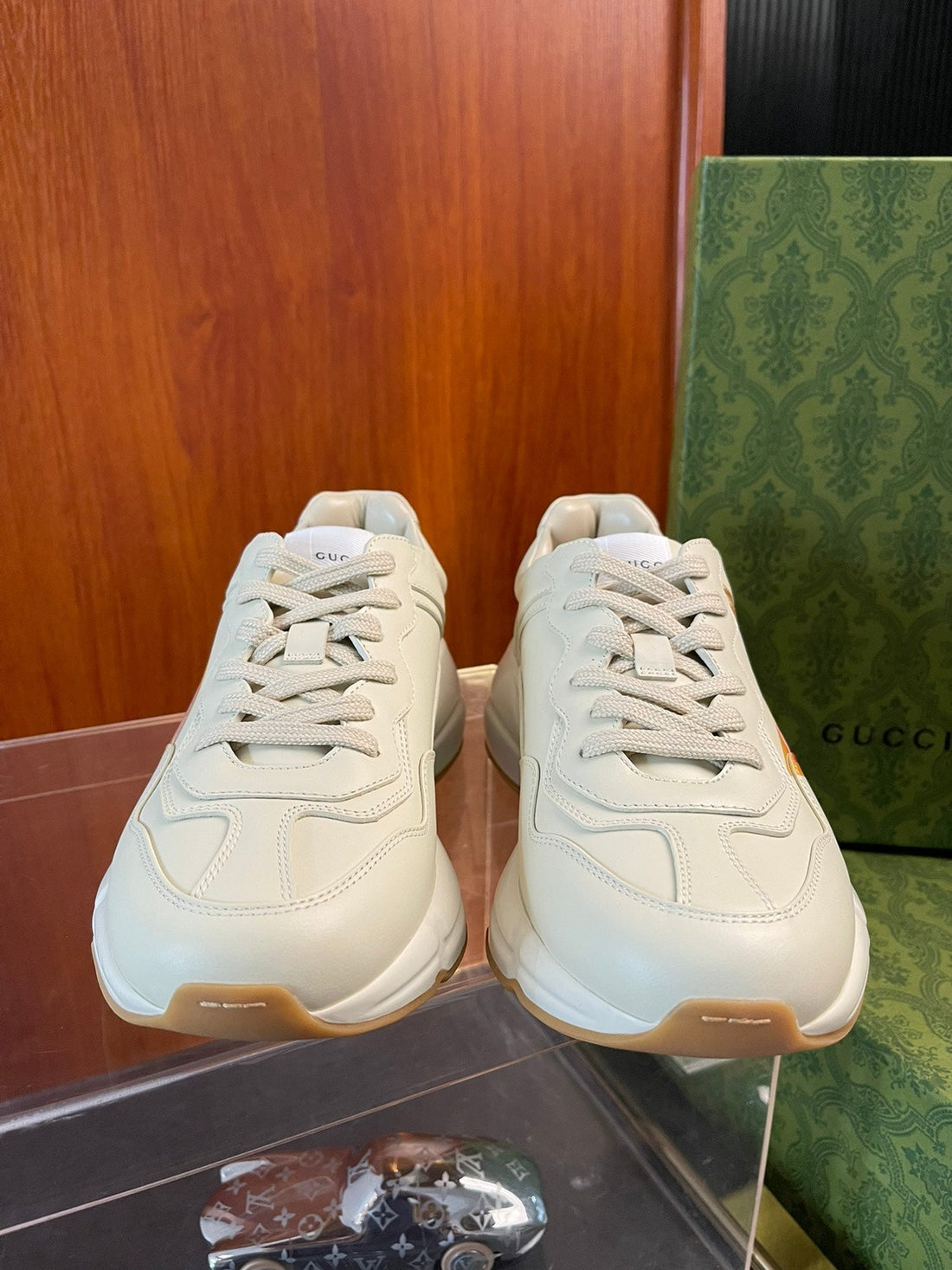 GG Men's Rhyton Sneaker Milk White Cowhide 524515