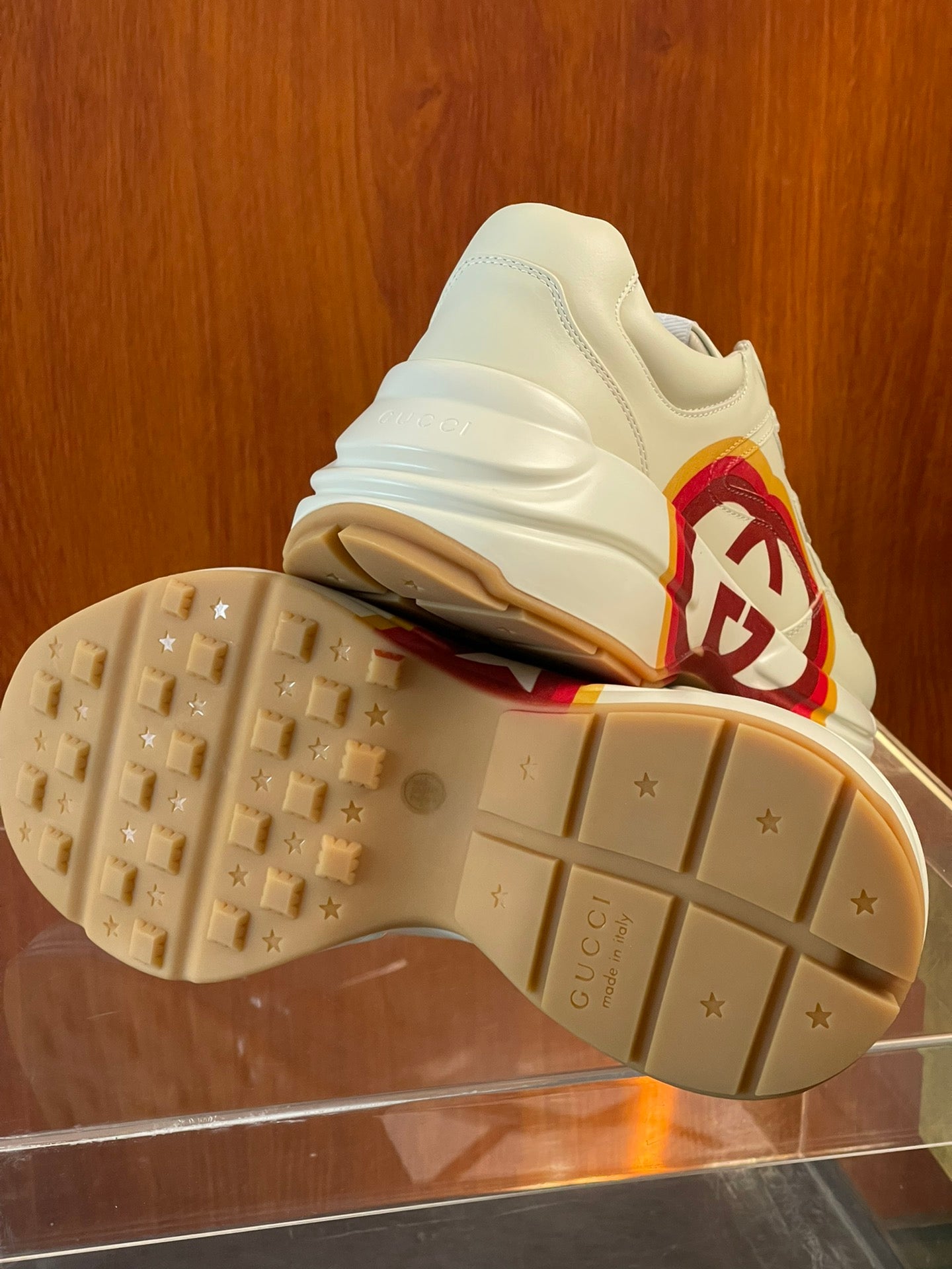 GG Men's Rhyton Sneaker Milk White Cowhide 524515