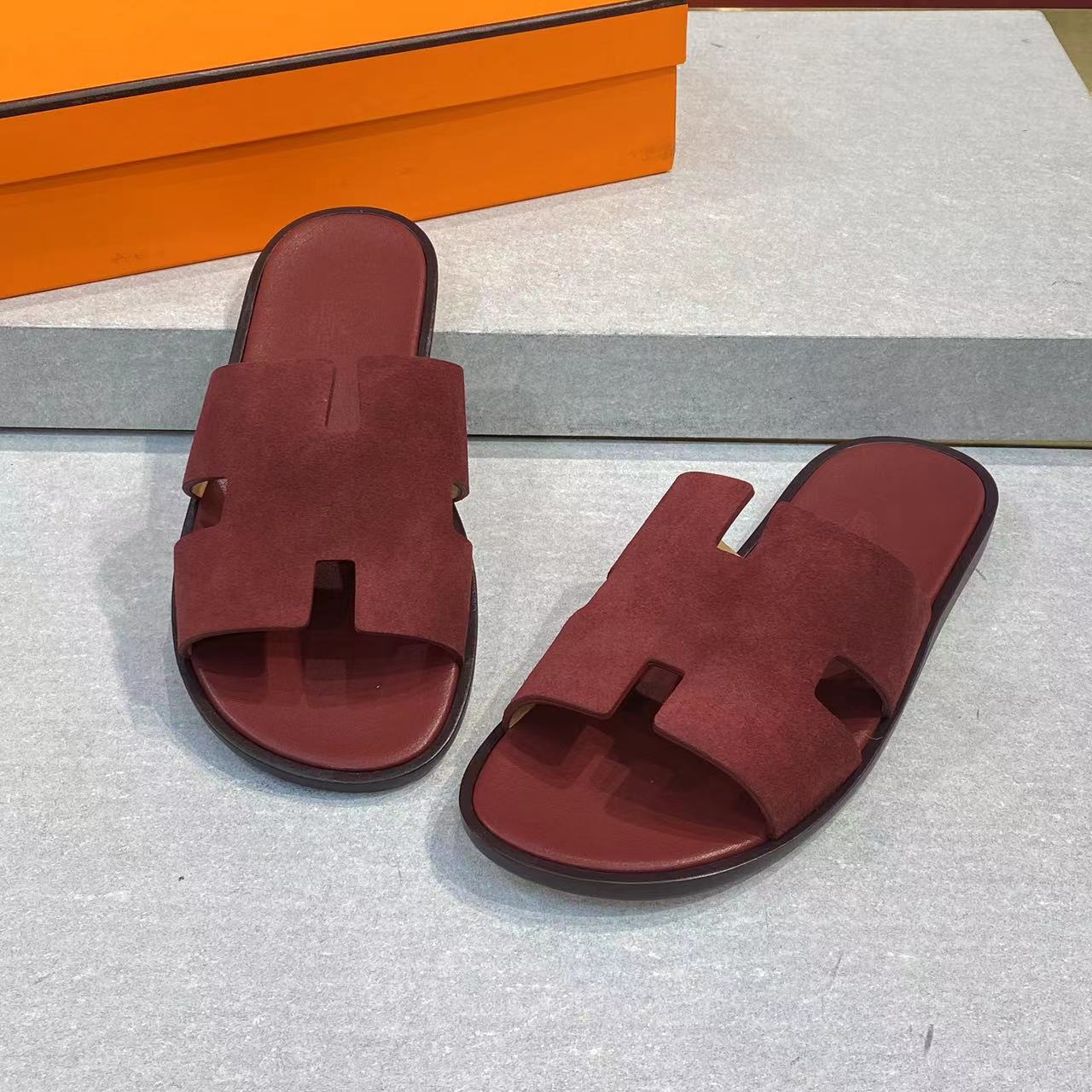 HM Men's Izmir Slide Red Suede 669092