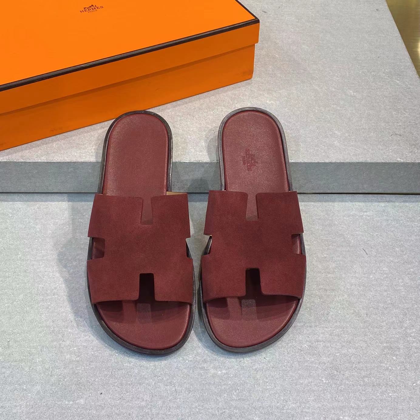 HM Men's Izmir Slide Red Suede 669092