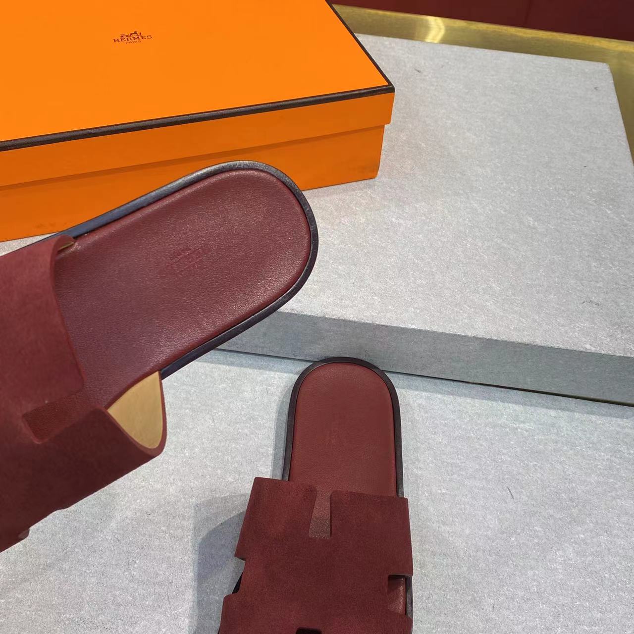 HM Men's Izmir Slide Red Suede 669092