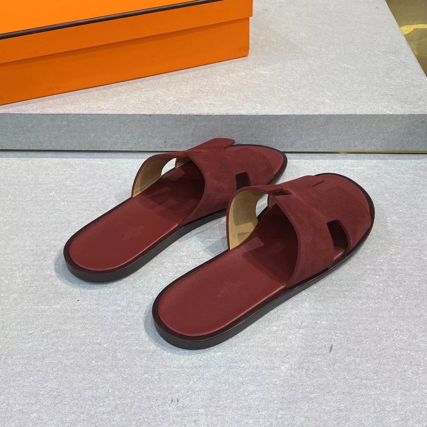 HM Men's Izmir Slide Red Suede 669092