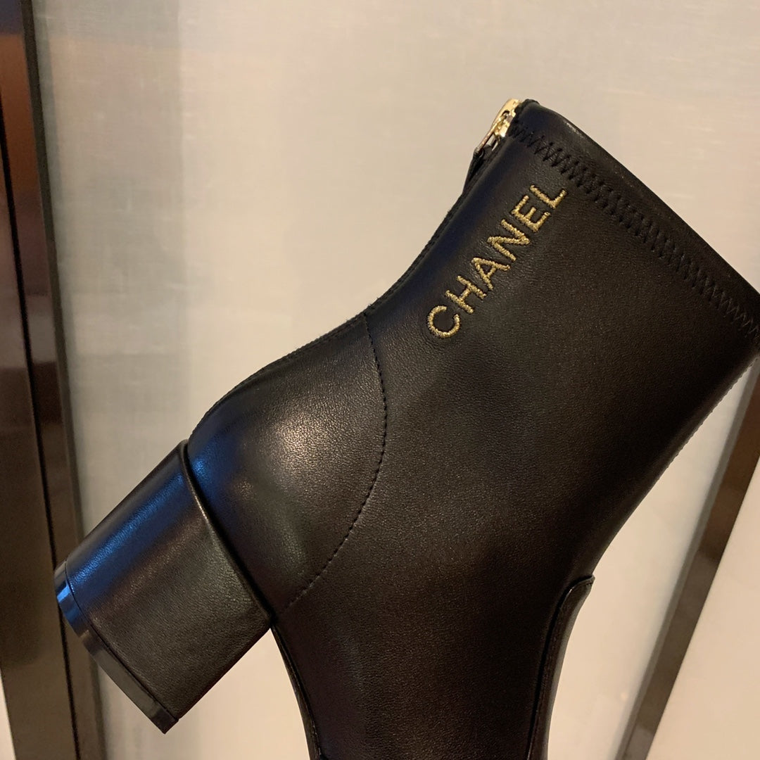 CC Short Boots 50mm In Black Lambskin 940078