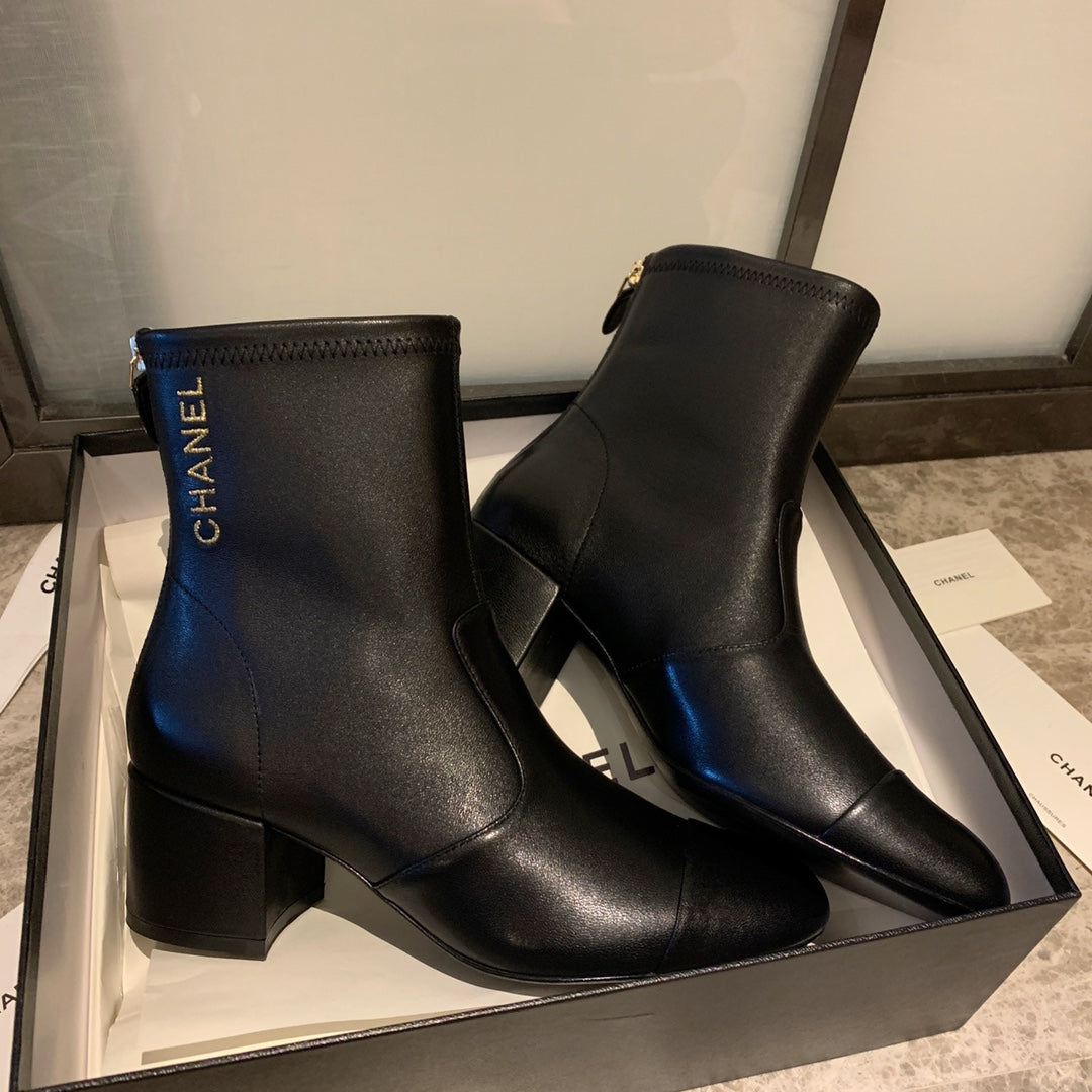 CC Short Boots 50mm In Black Lambskin 940078