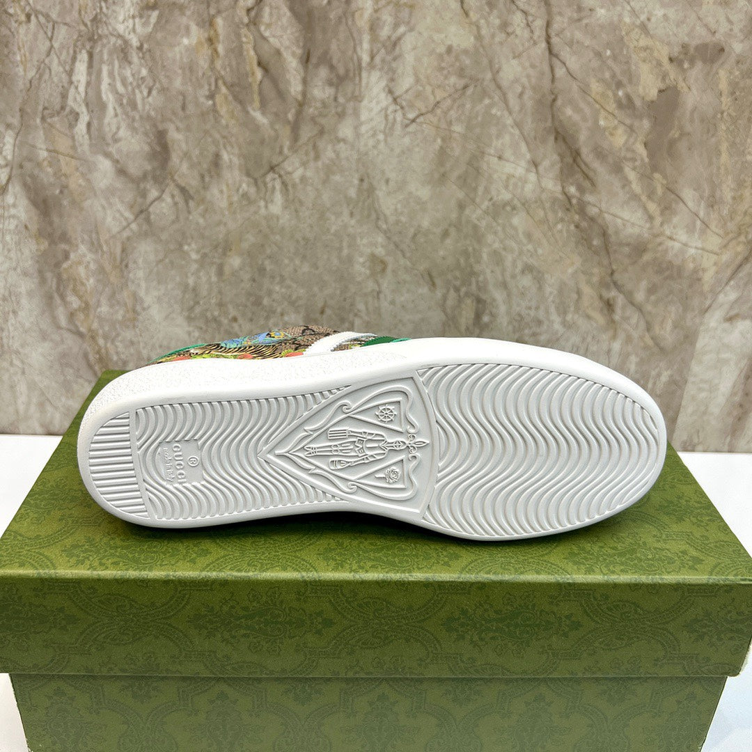 GG x Adidas Men's Sneaker Brown Green Canvas 525937