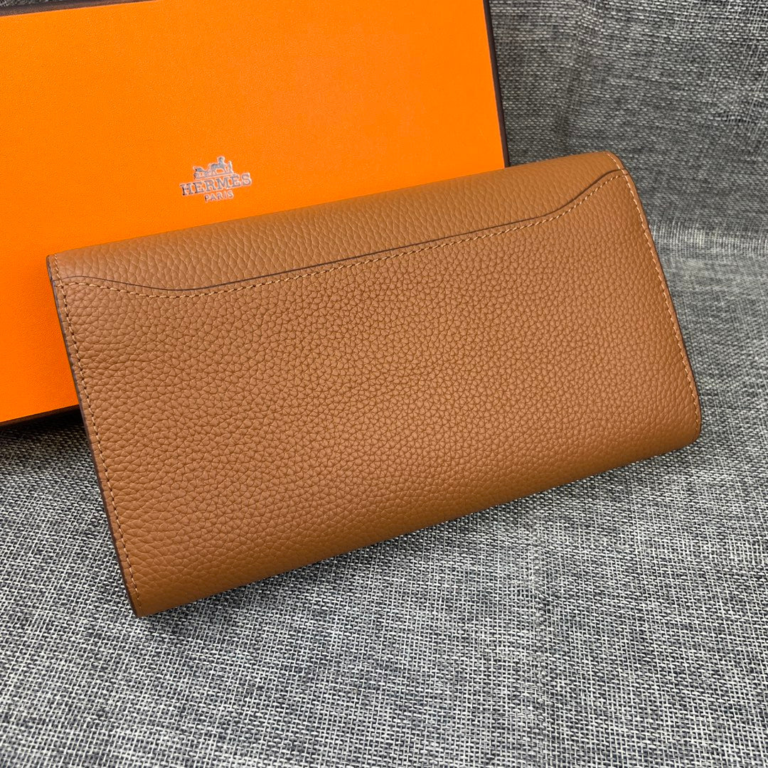 HM CLUTCH CONSTANCE 22 COPPER CALFSKIN GOLD HARDWARE