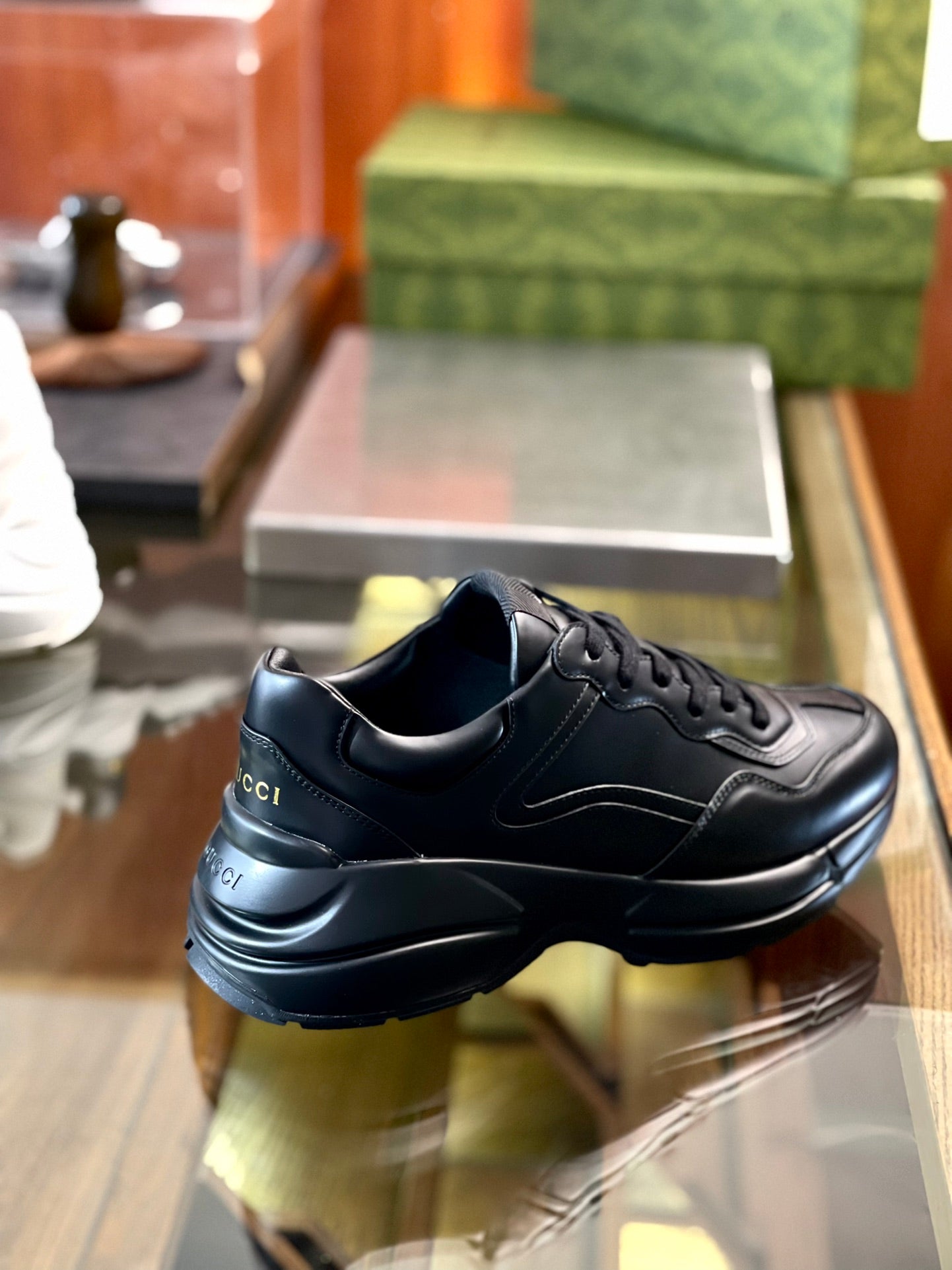 GG Men's Rhyton Sneaker Cowhide 524505