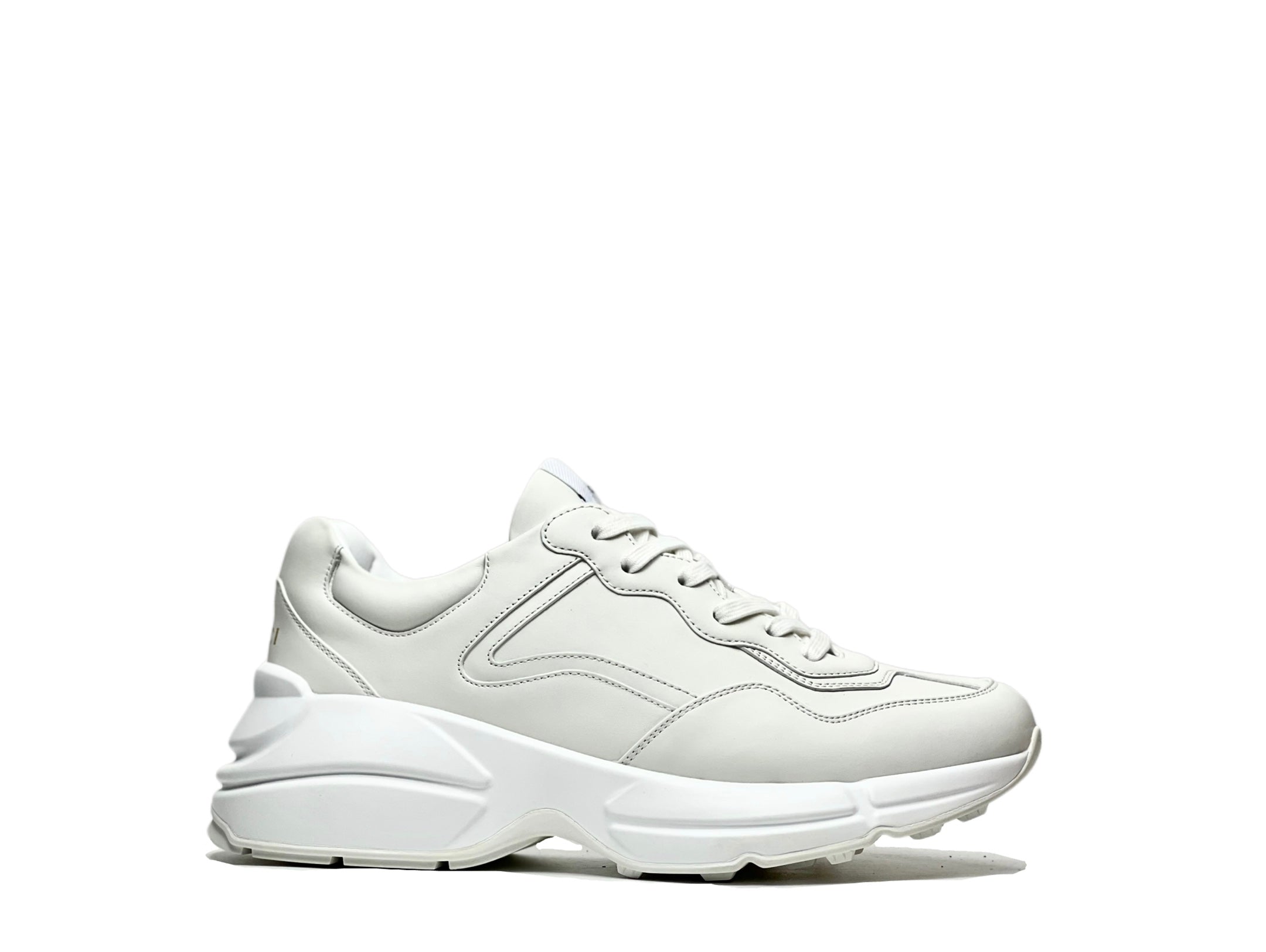GG Men's Rhyton Sneaker White Cowhide 524509