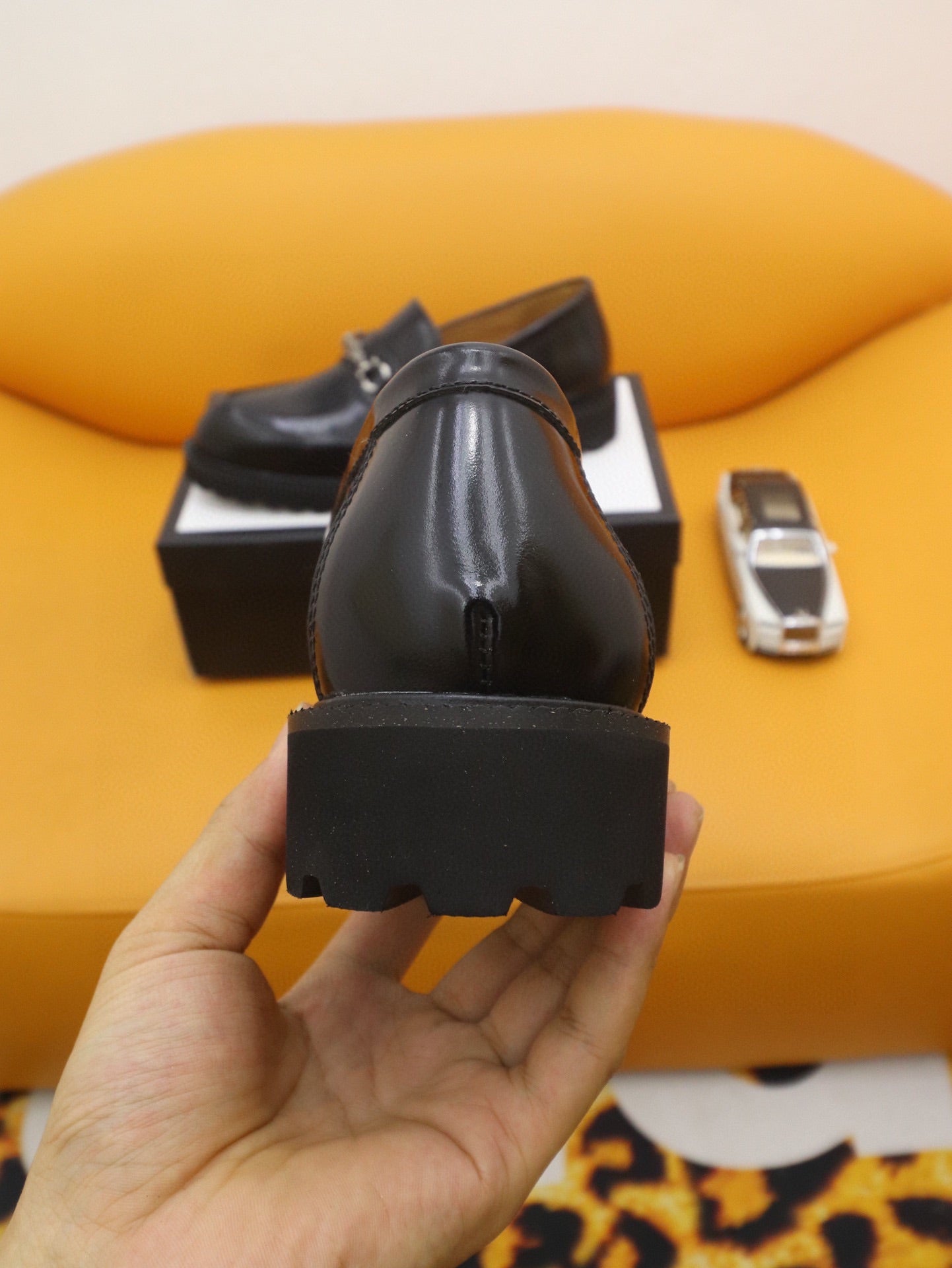 GG Men's Loafer Black Patent Leather 524062