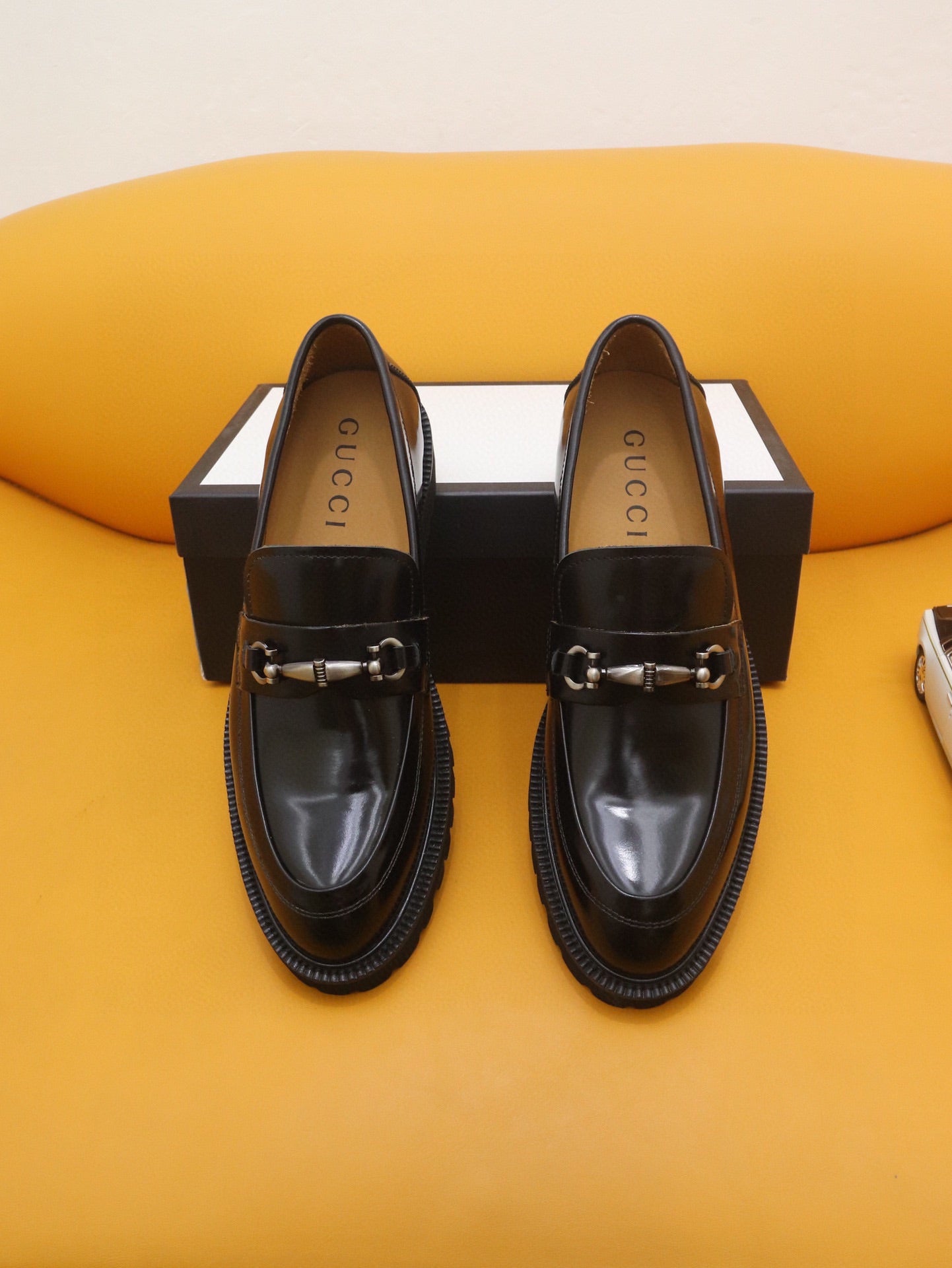 GG Men's Loafer Black Patent Leather 524062