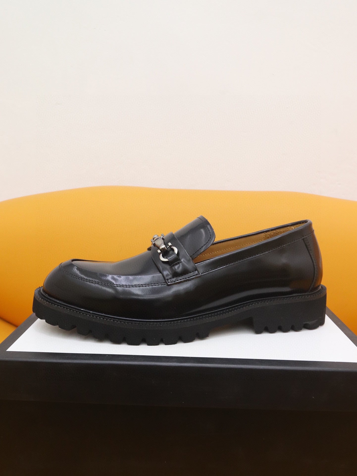 GG Men's Loafer Black Patent Leather 524062