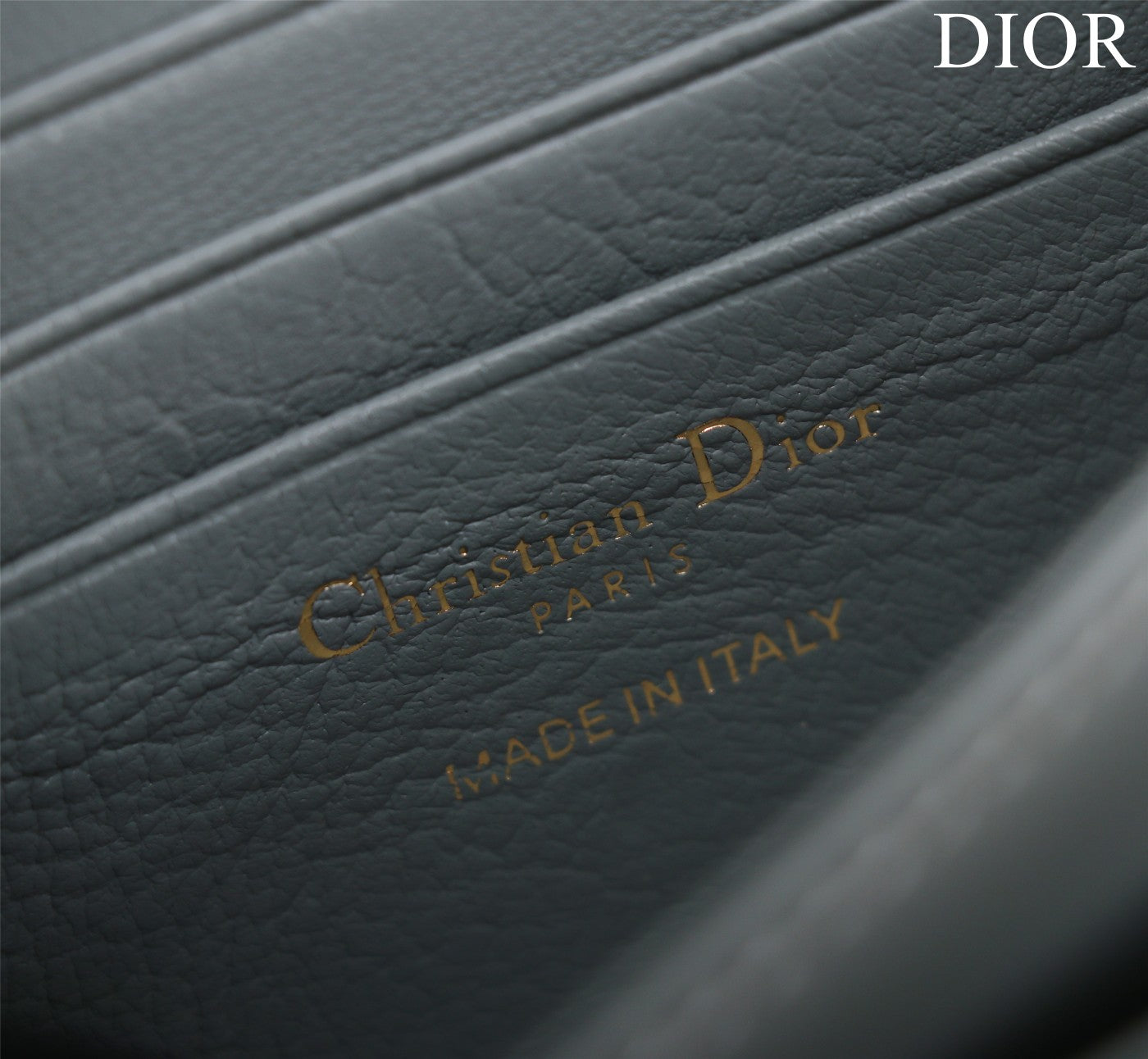 my cd mini 21 rock gray petent calfskin