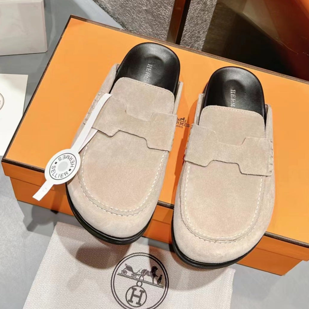 HM Men's Go Mule Beige Suede 686722