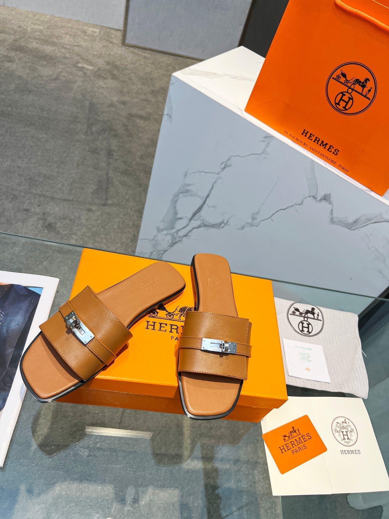 Giulia Sandal Tan Calfskin