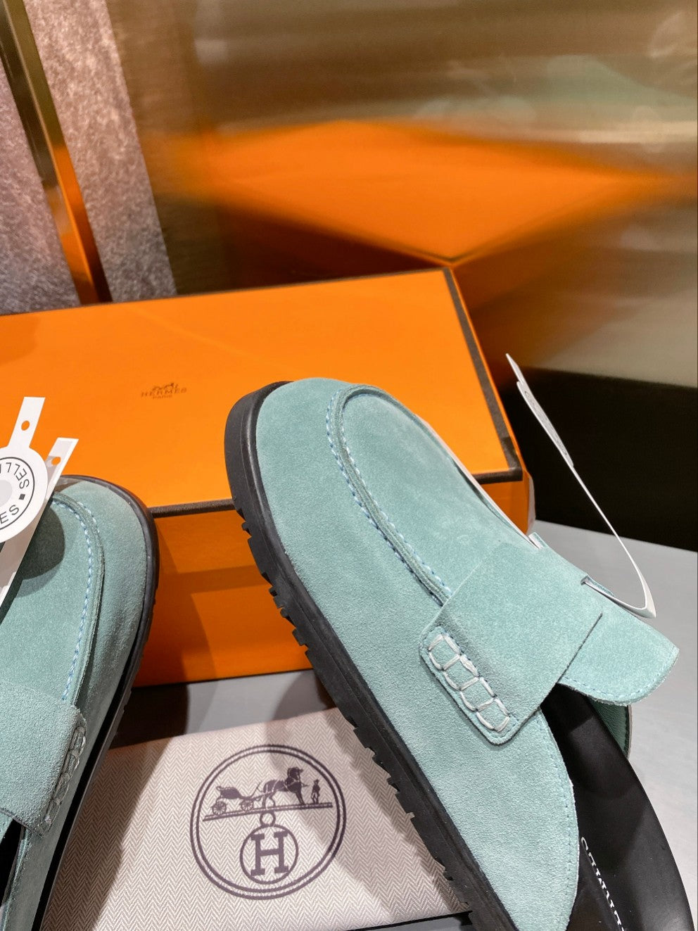 HM Men's Go Mule Sky Blue Suede 686720