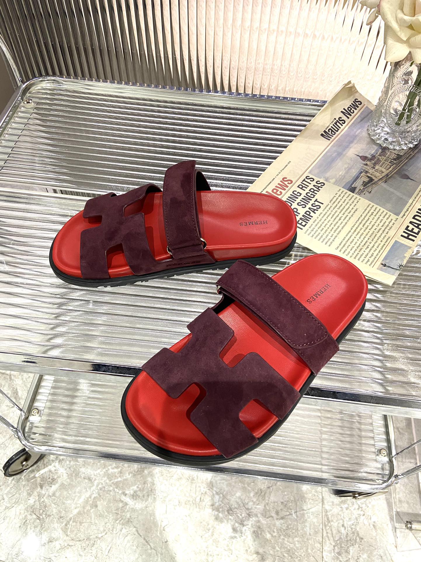 CHYPRE SANDAL CHERRY MIX JAM SUEDE