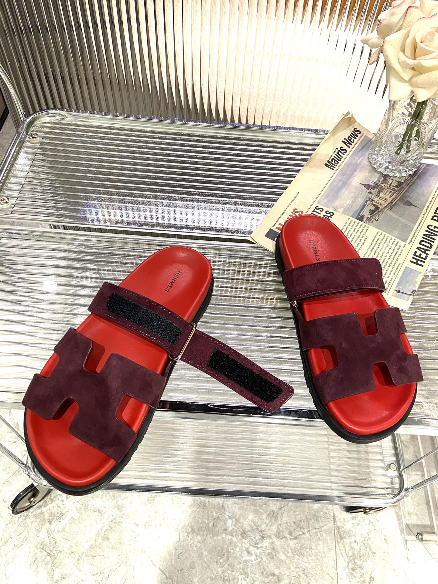 CHYPRE SANDAL CHERRY MIX JAM SUEDE