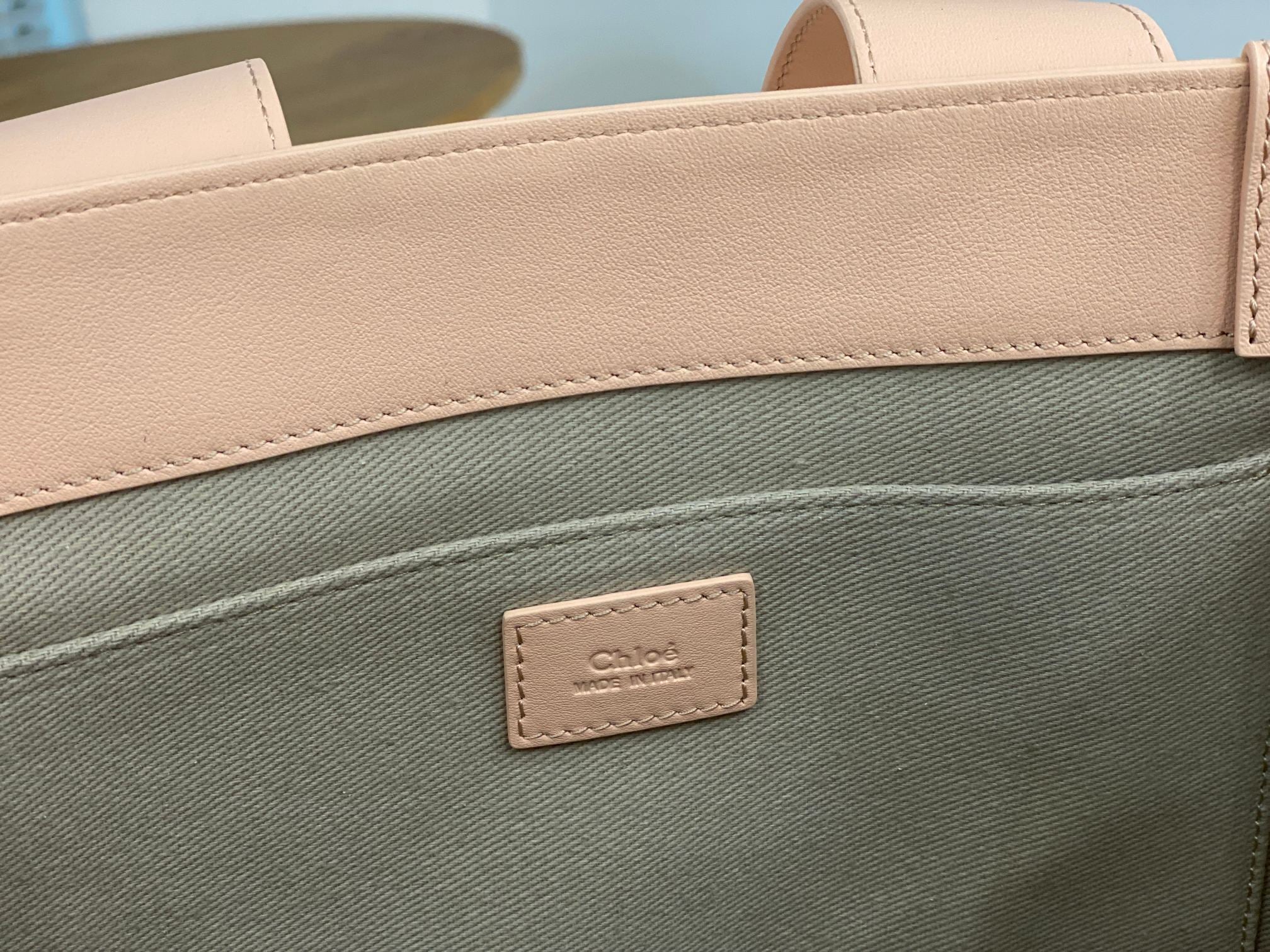 Chloé Woody tote bag pink calfskin 531241