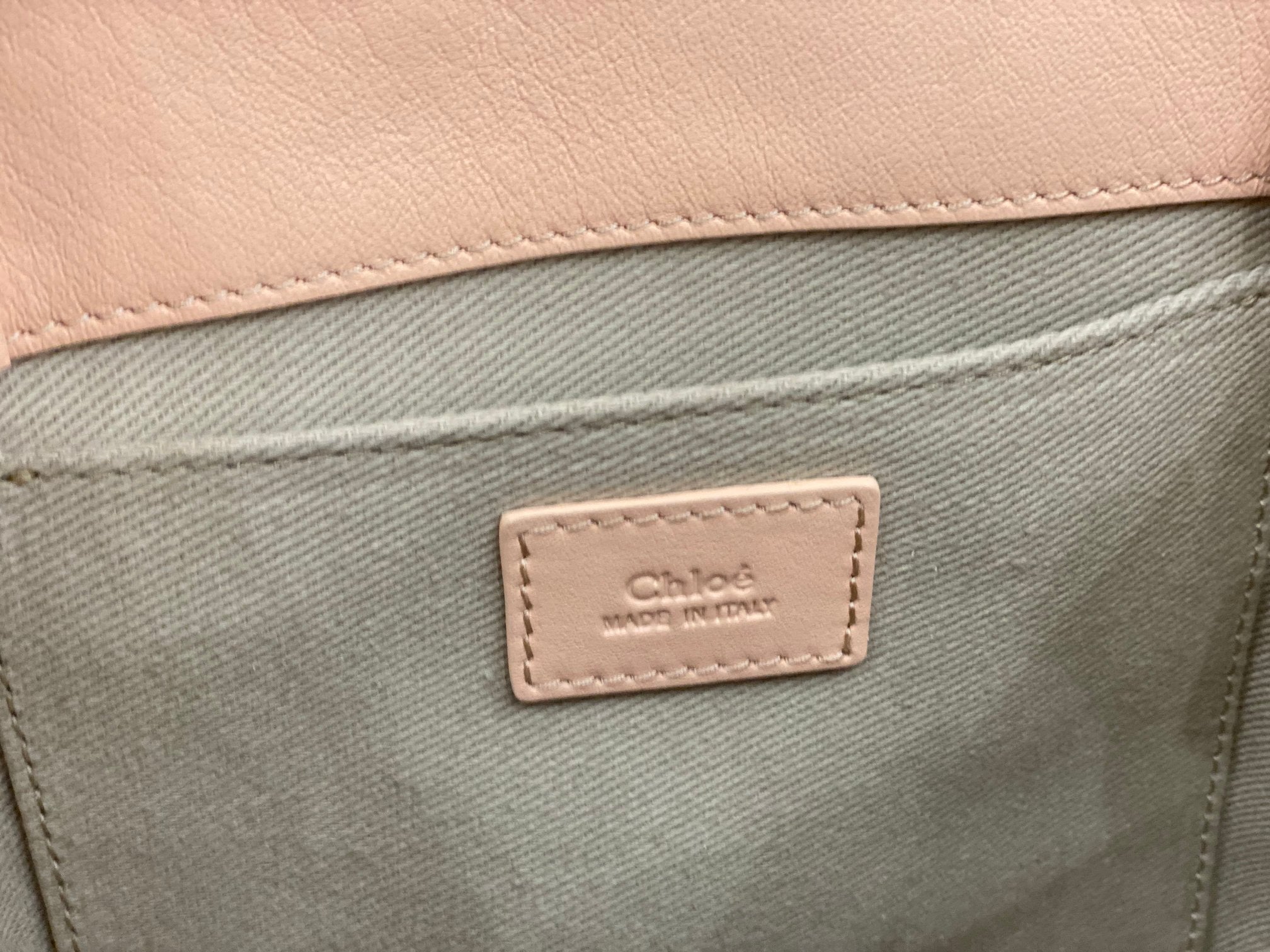 Chloé Woody small tote bag pink calfskin