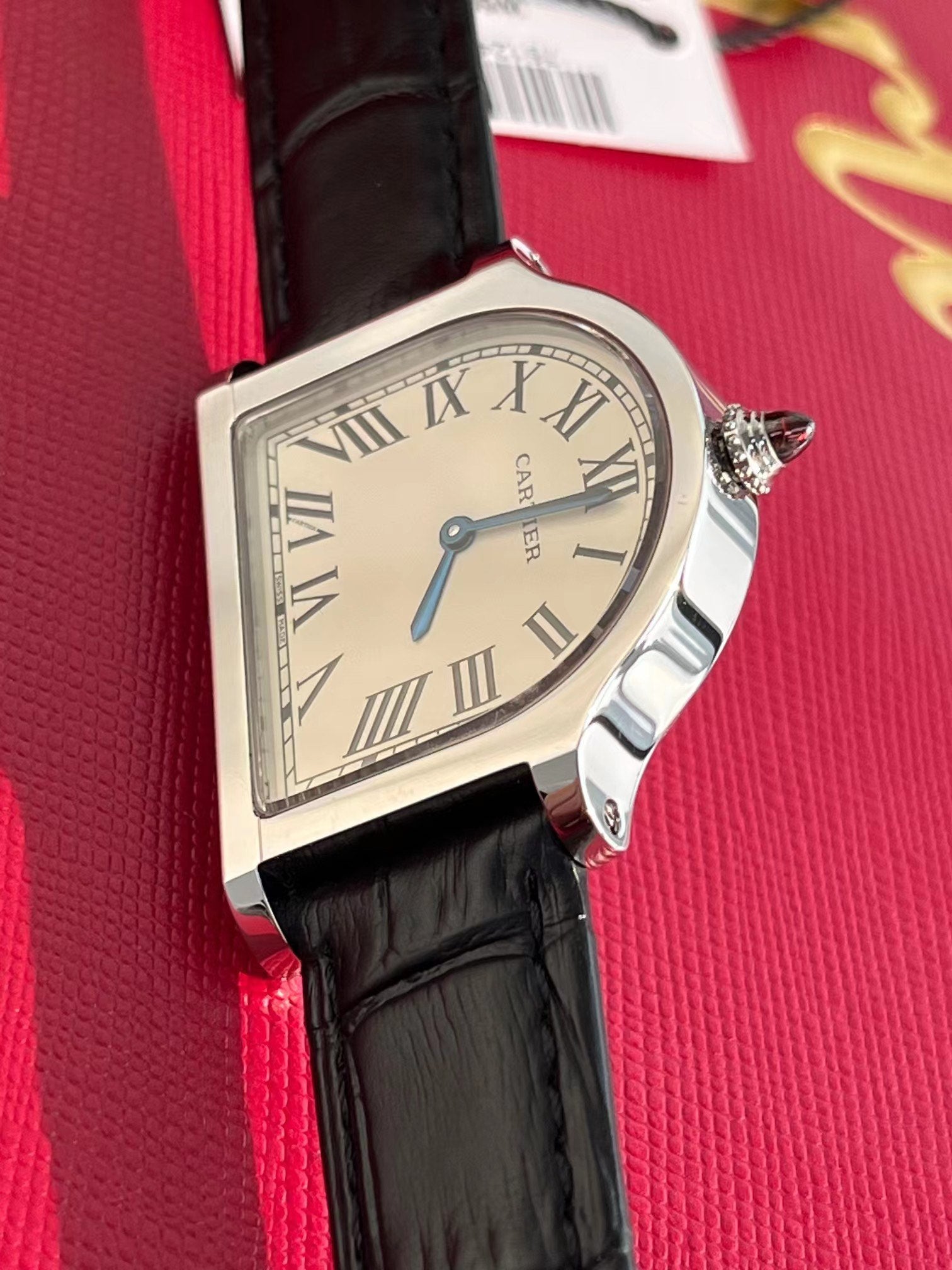 Cartier Cloche 37mm Quartz Silver Black