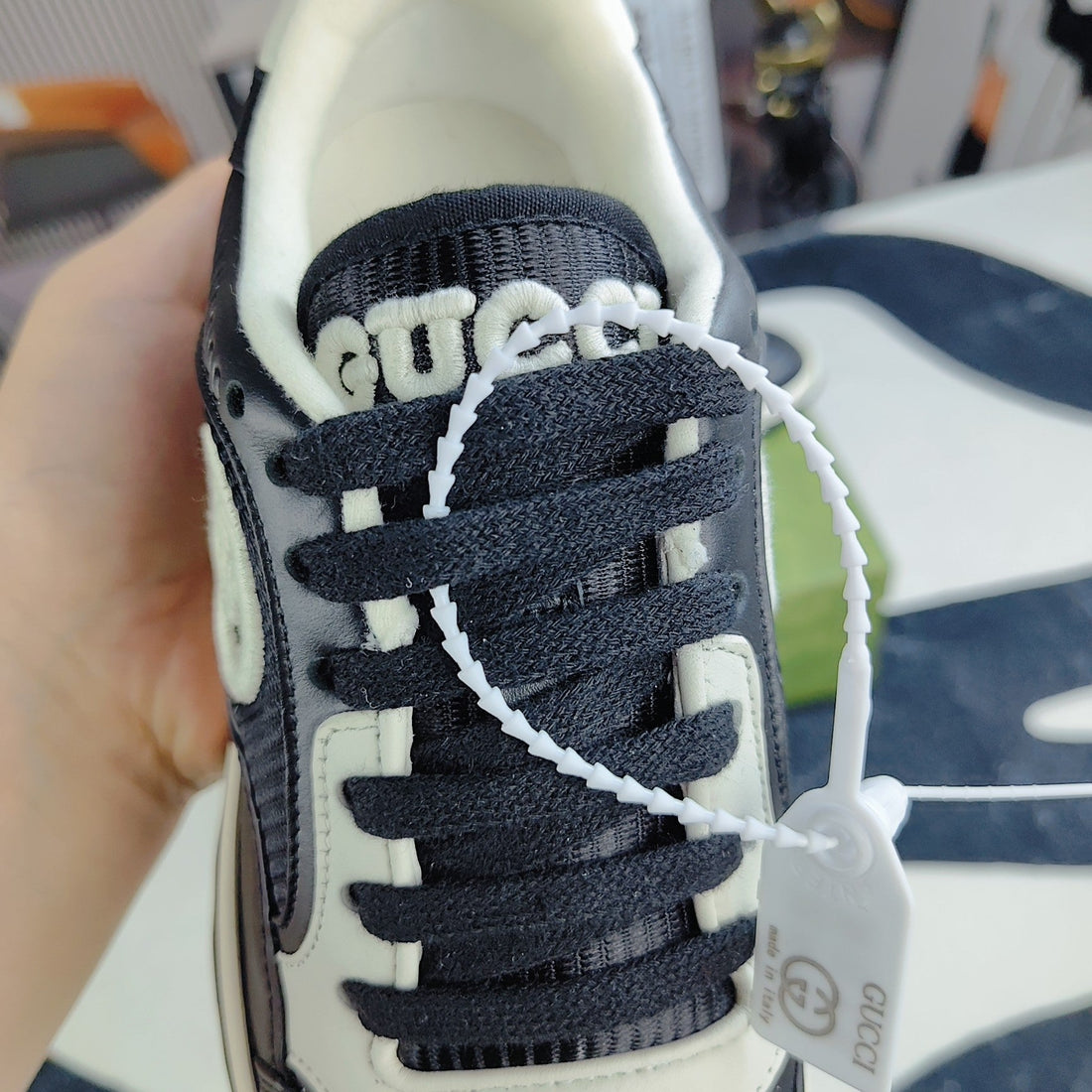 GG Men's MAC80 Sneaker Black Cowhide 523619