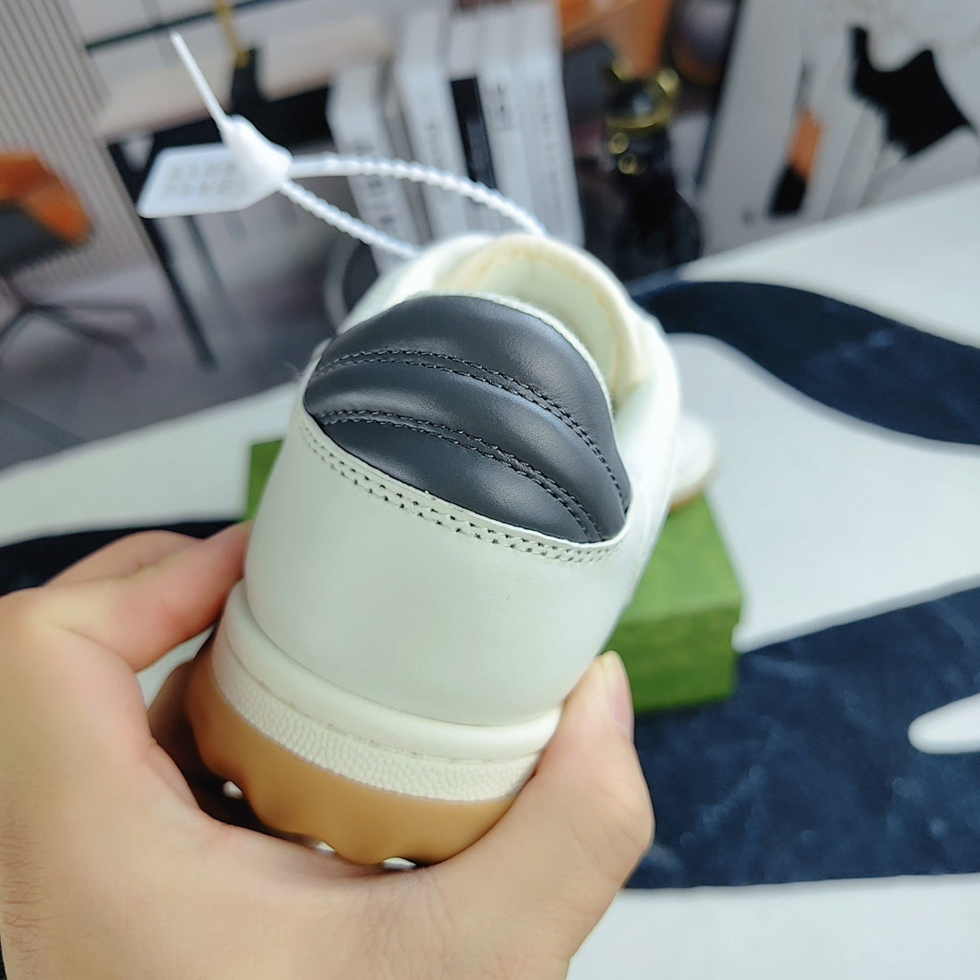 GG Men's MAC80 Sneaker White Grey Cowhide 523624