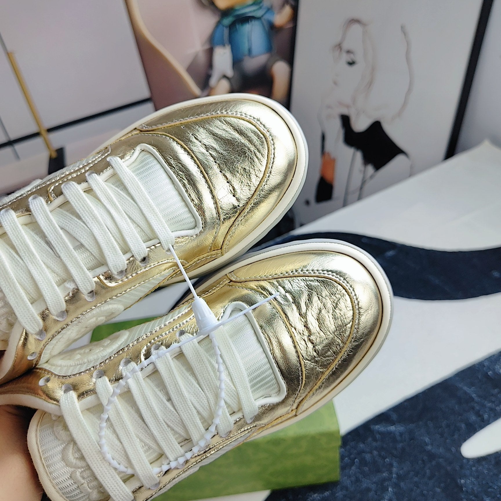 GG Men's MAC80 Sneaker Gold Cowhide 523617