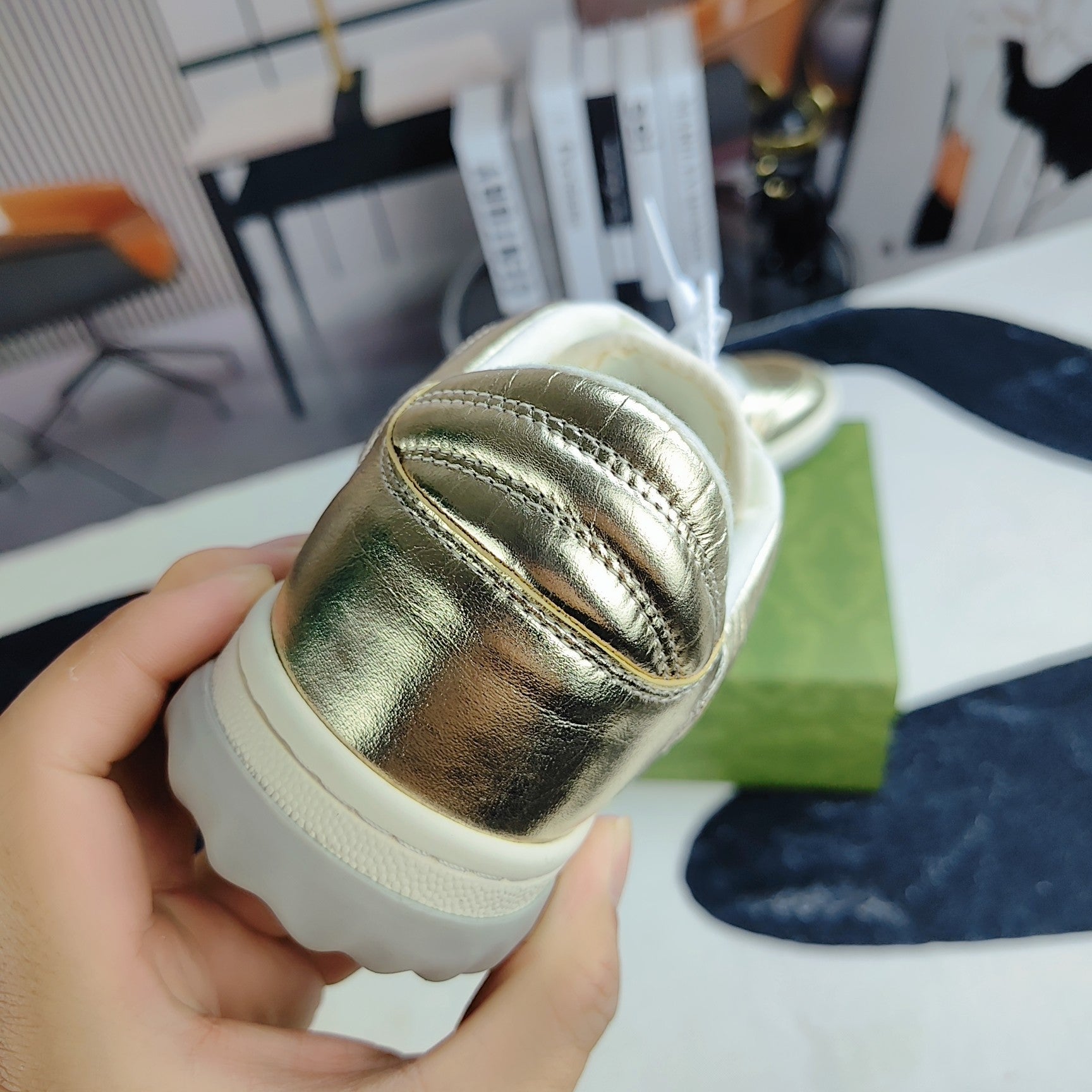 GG Men's MAC80 Sneaker Gold Cowhide 523617