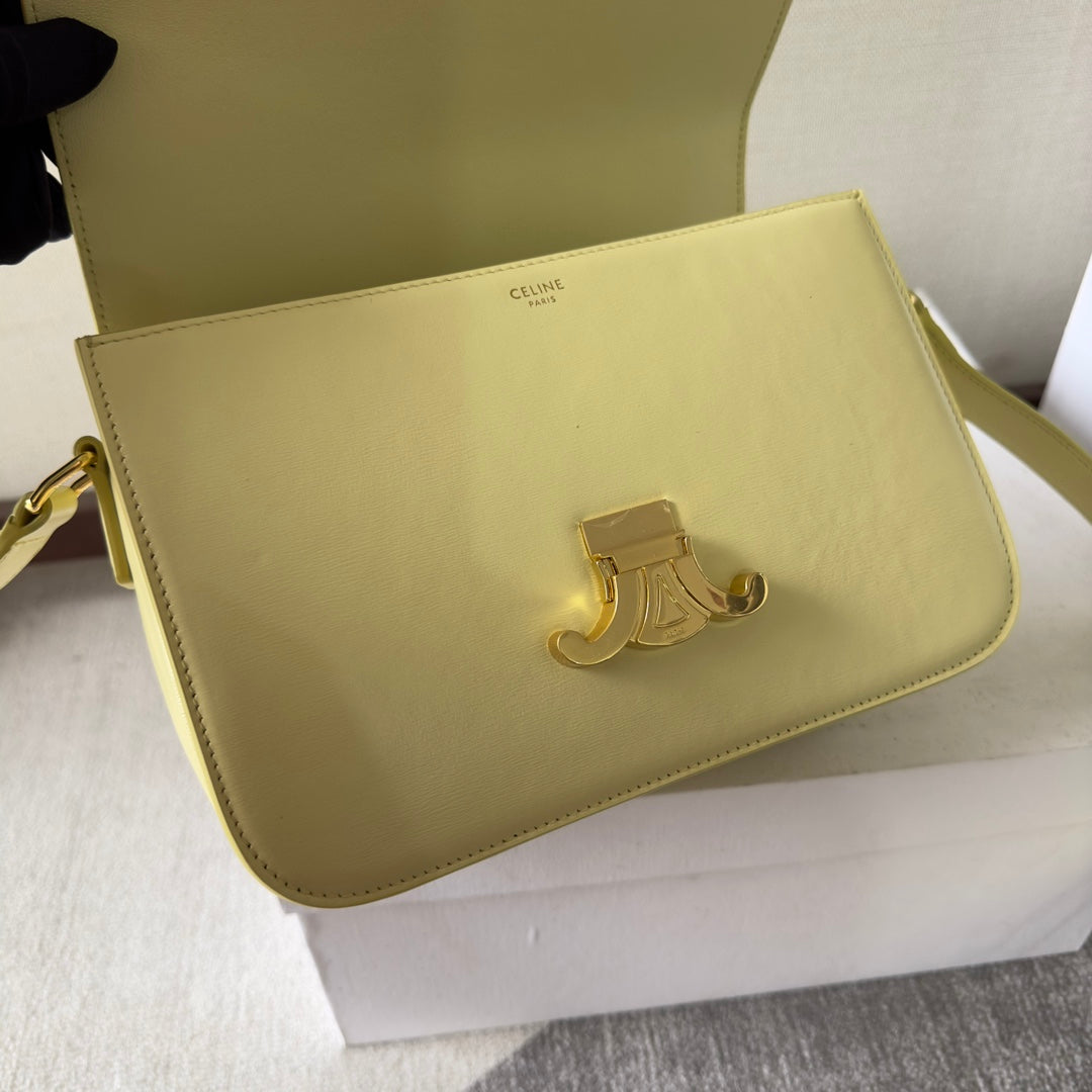 classique triomphe 22 lime calfskin gold hardware