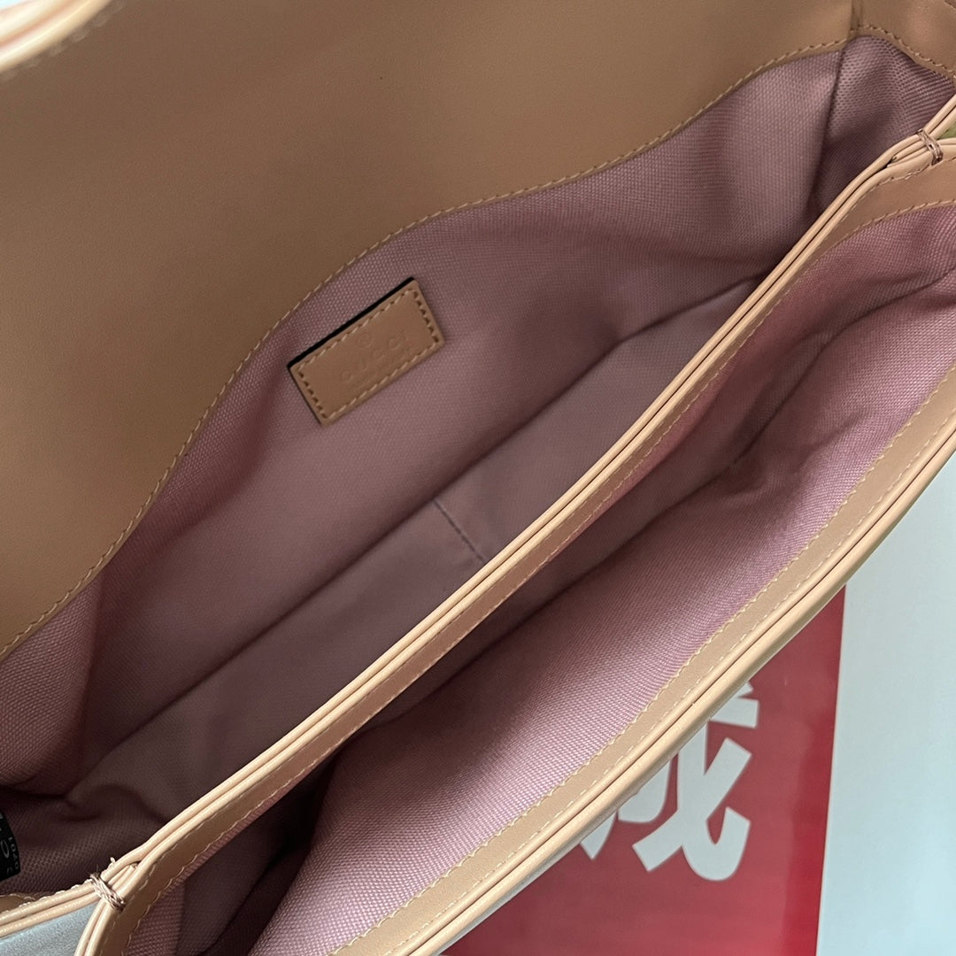 gg marmont 26cm all beige calfskin