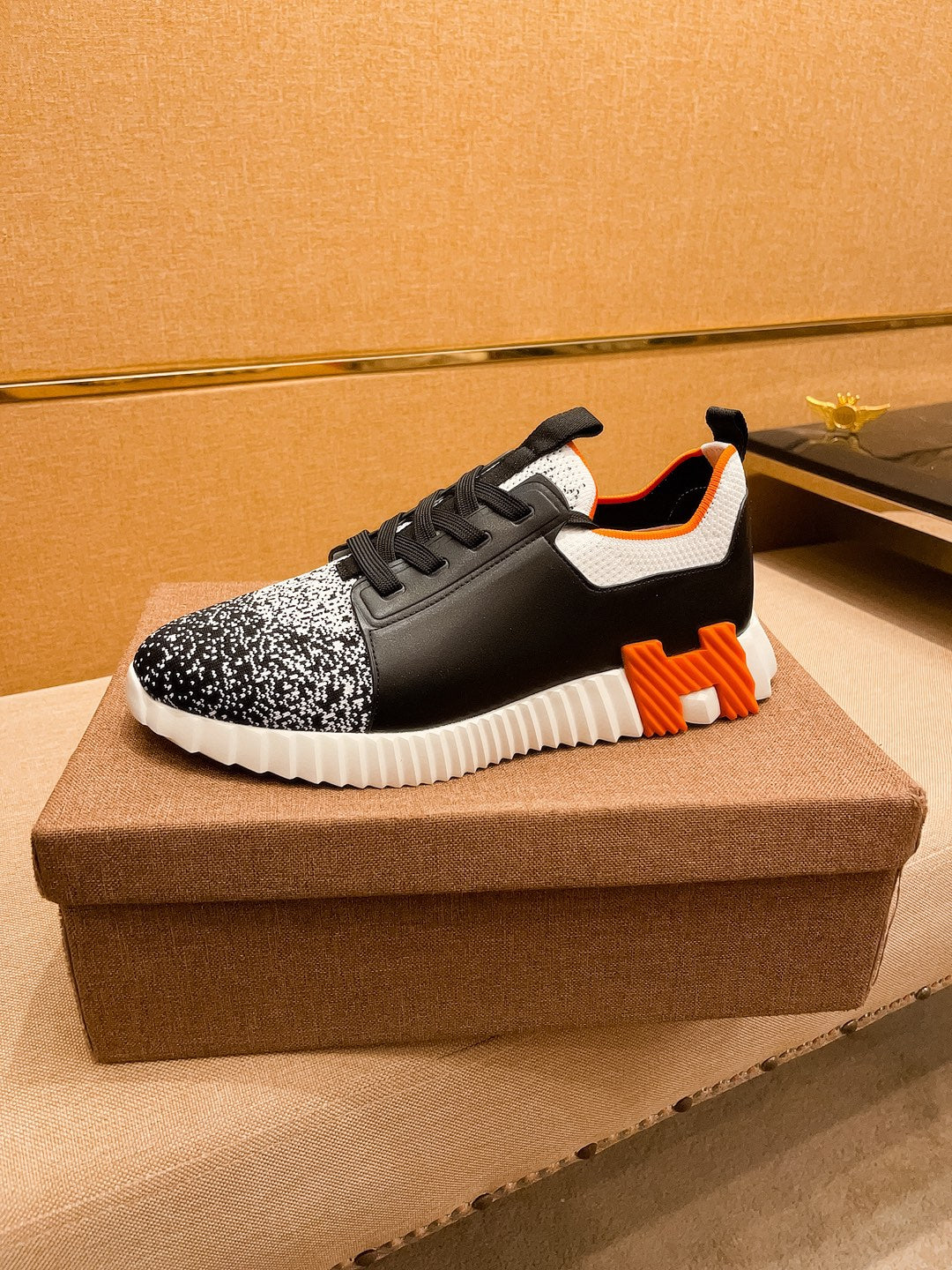 HM Men's Depart Slip-on Sneaker Black Cowhide 920356