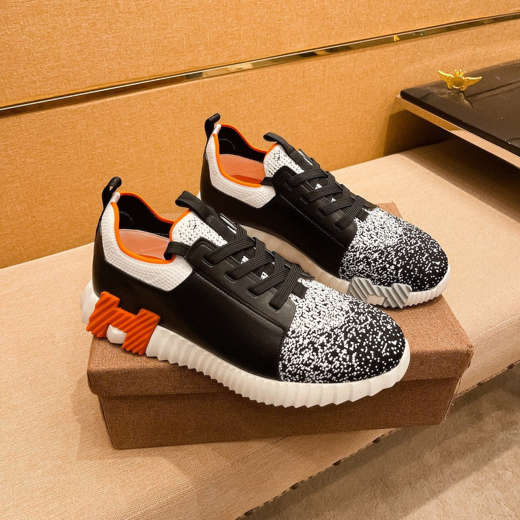 HM Men's Depart Slip-on Sneaker Black Cowhide 920356