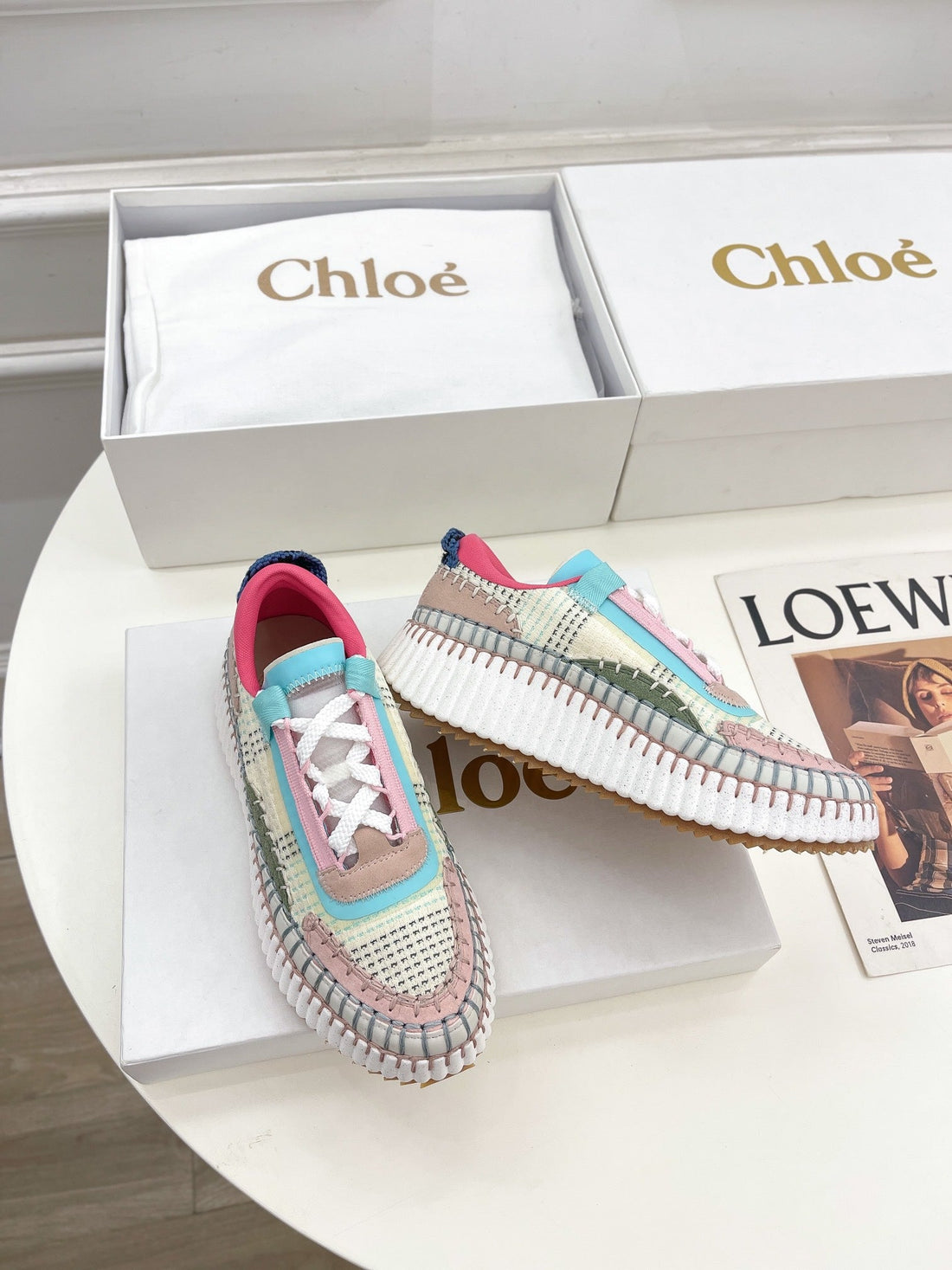 CHLOE NAMA SNEAKER IN COLORFUL SPECIAL FABRIC