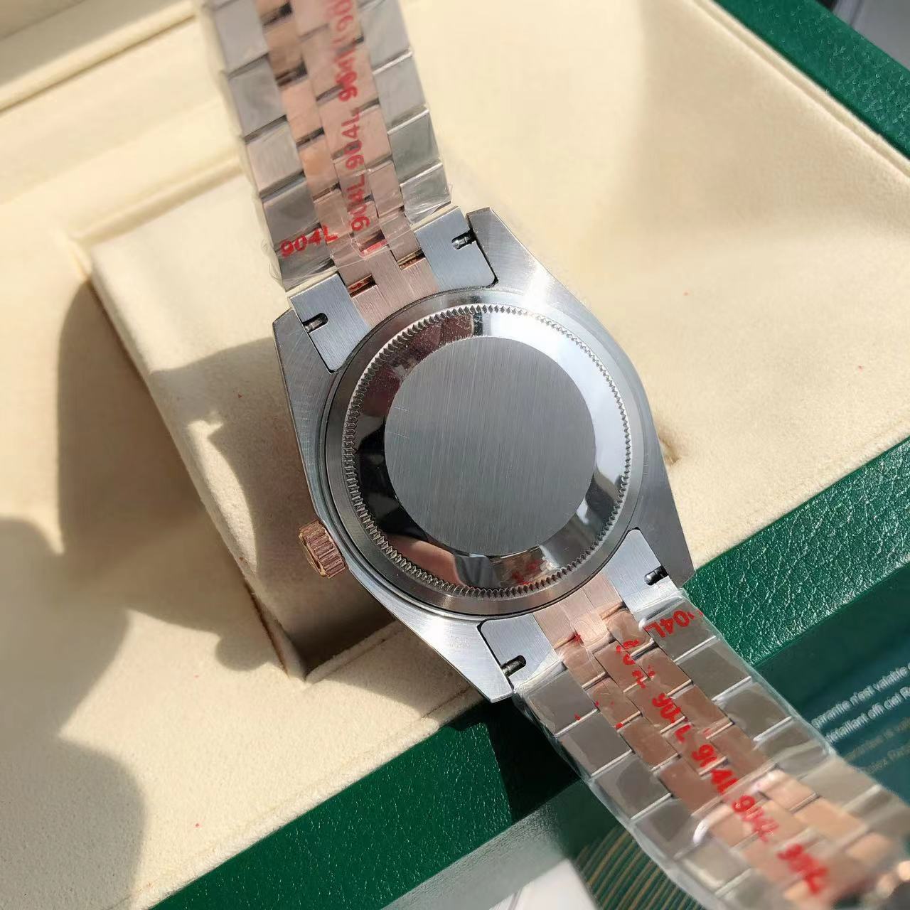 Rolex 25 Datejust 36mm Silver Pink Gold Black