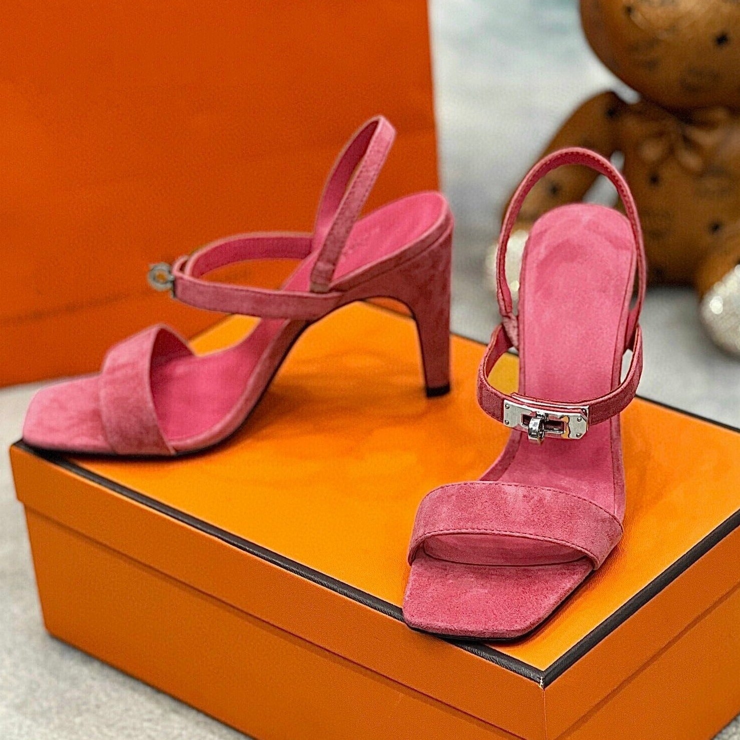 Glamour 95 Sandal Pink Suede