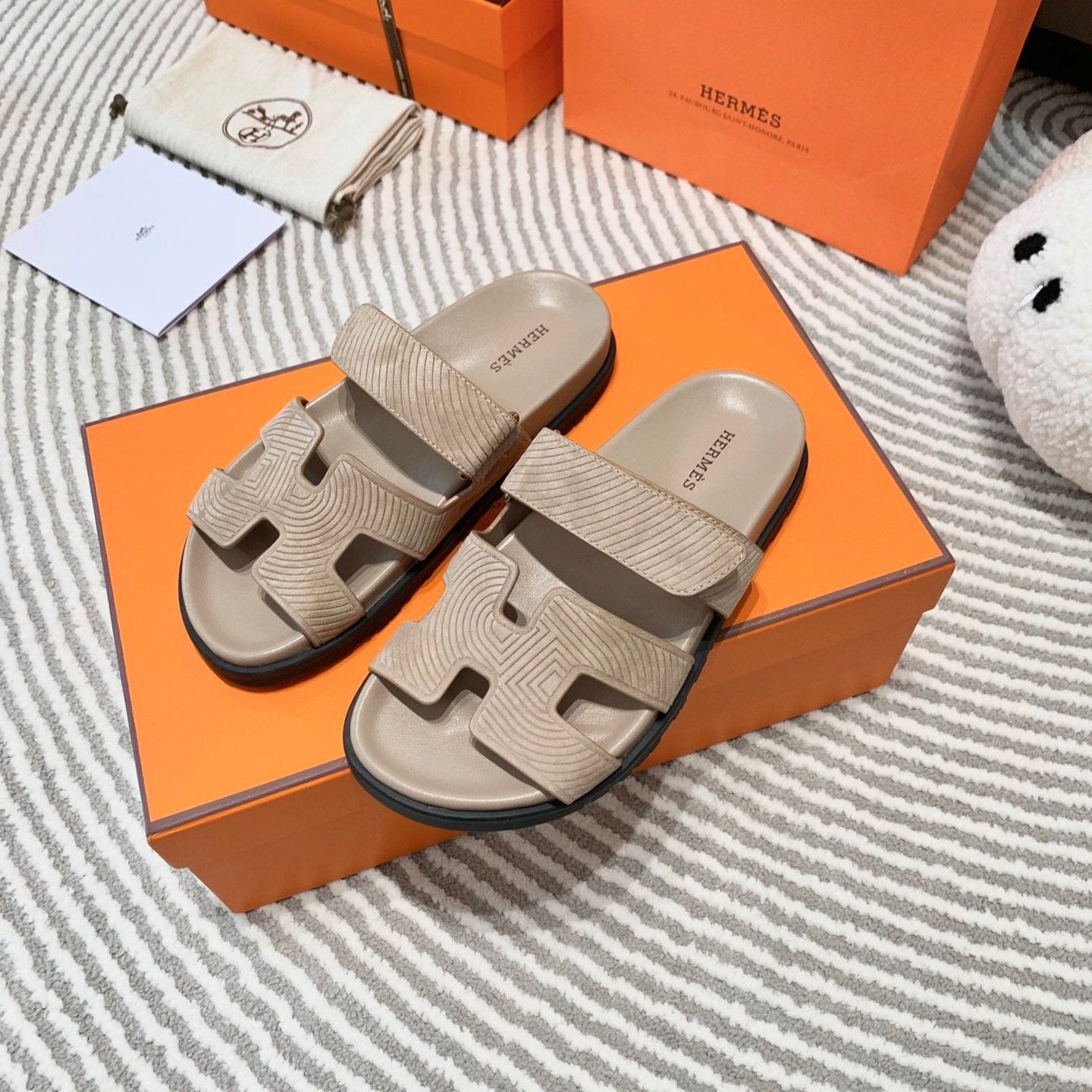 HM Chypre Sandal Beige Suede 963236