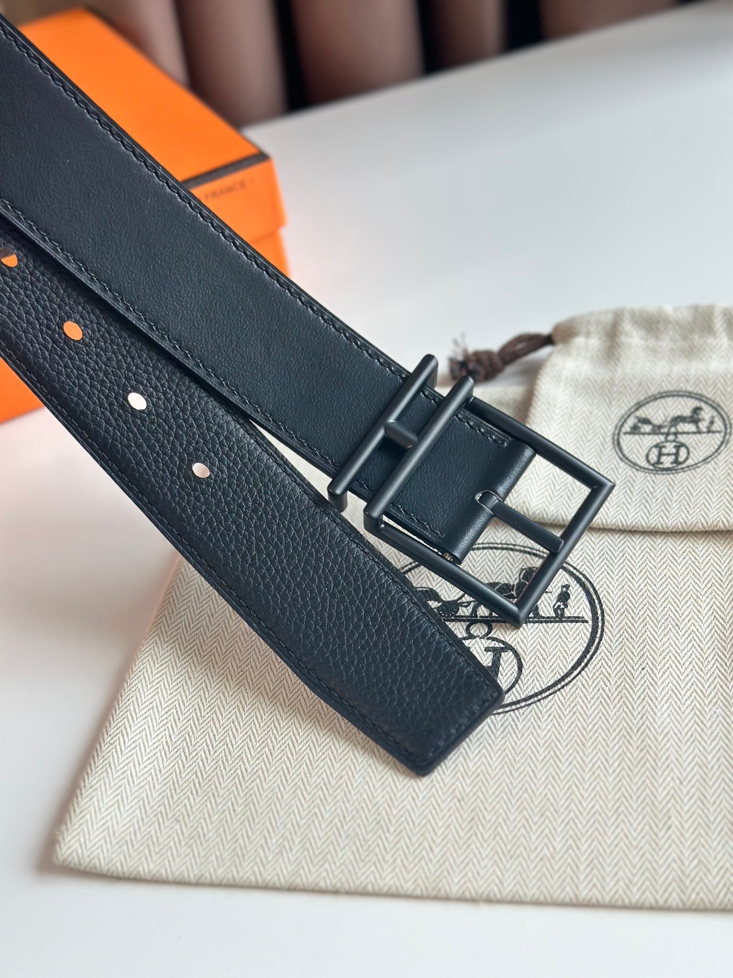 HM Nathan 40mm Belt Black Leather 187799