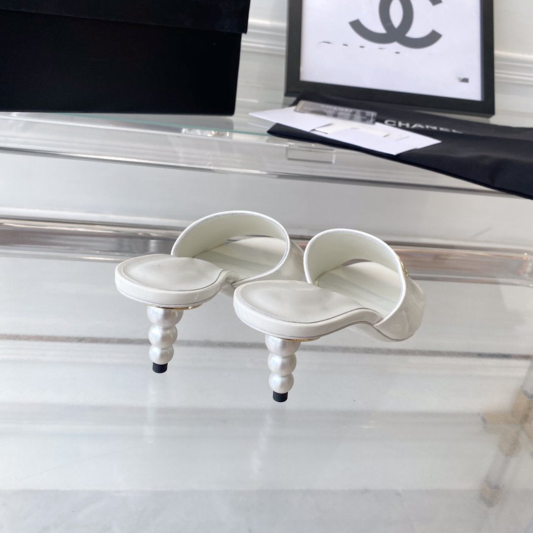 high heel 70 mule sandals white patent calfskin