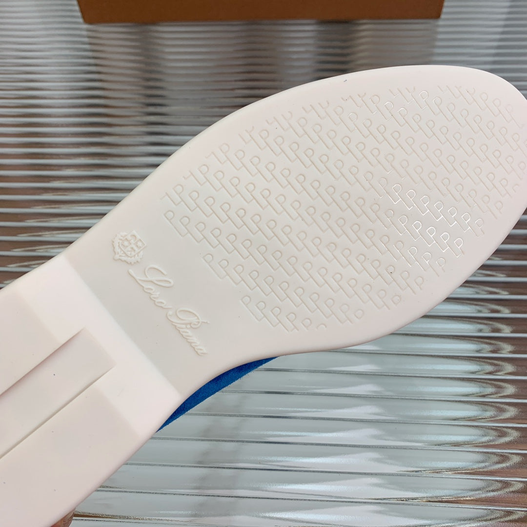 lp dot sole walk loafer blue suede