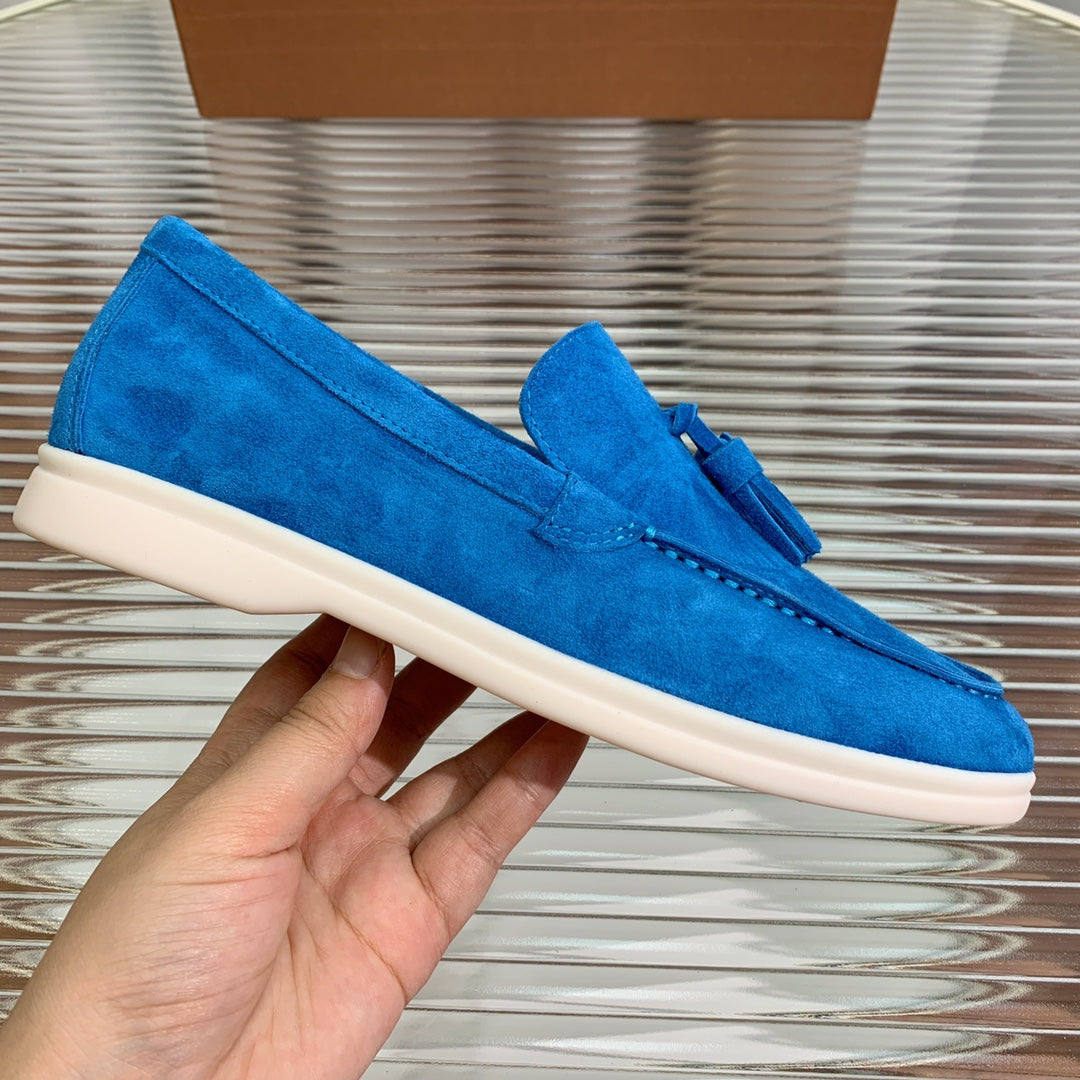 lp dot sole walk loafer blue suede