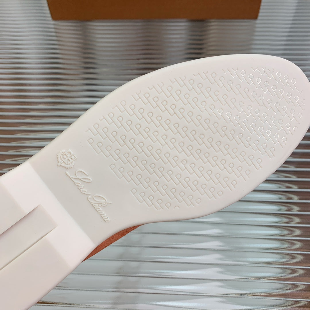 lp dot sole walk loafer brownish pink suede 1