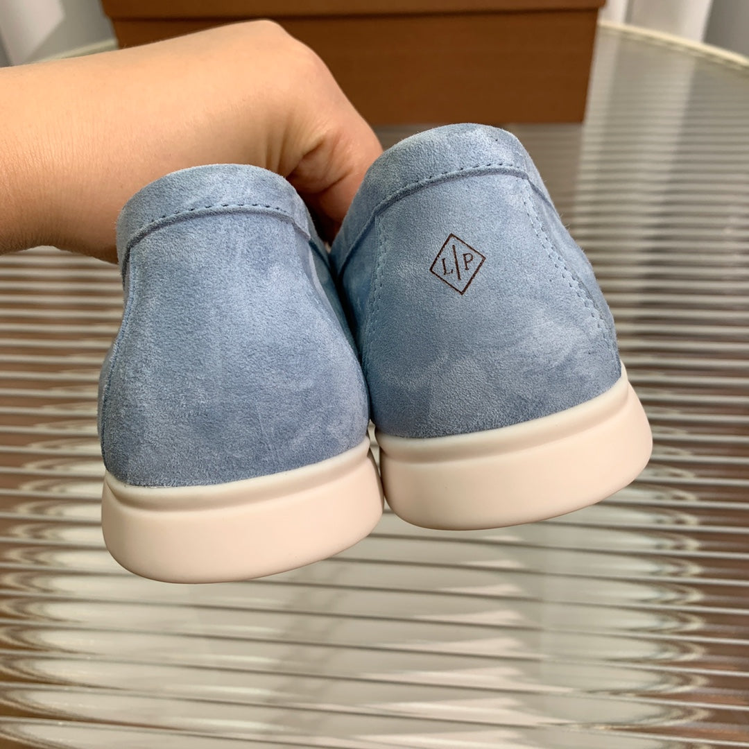 lp dot sole walk loafer cloud blue suede