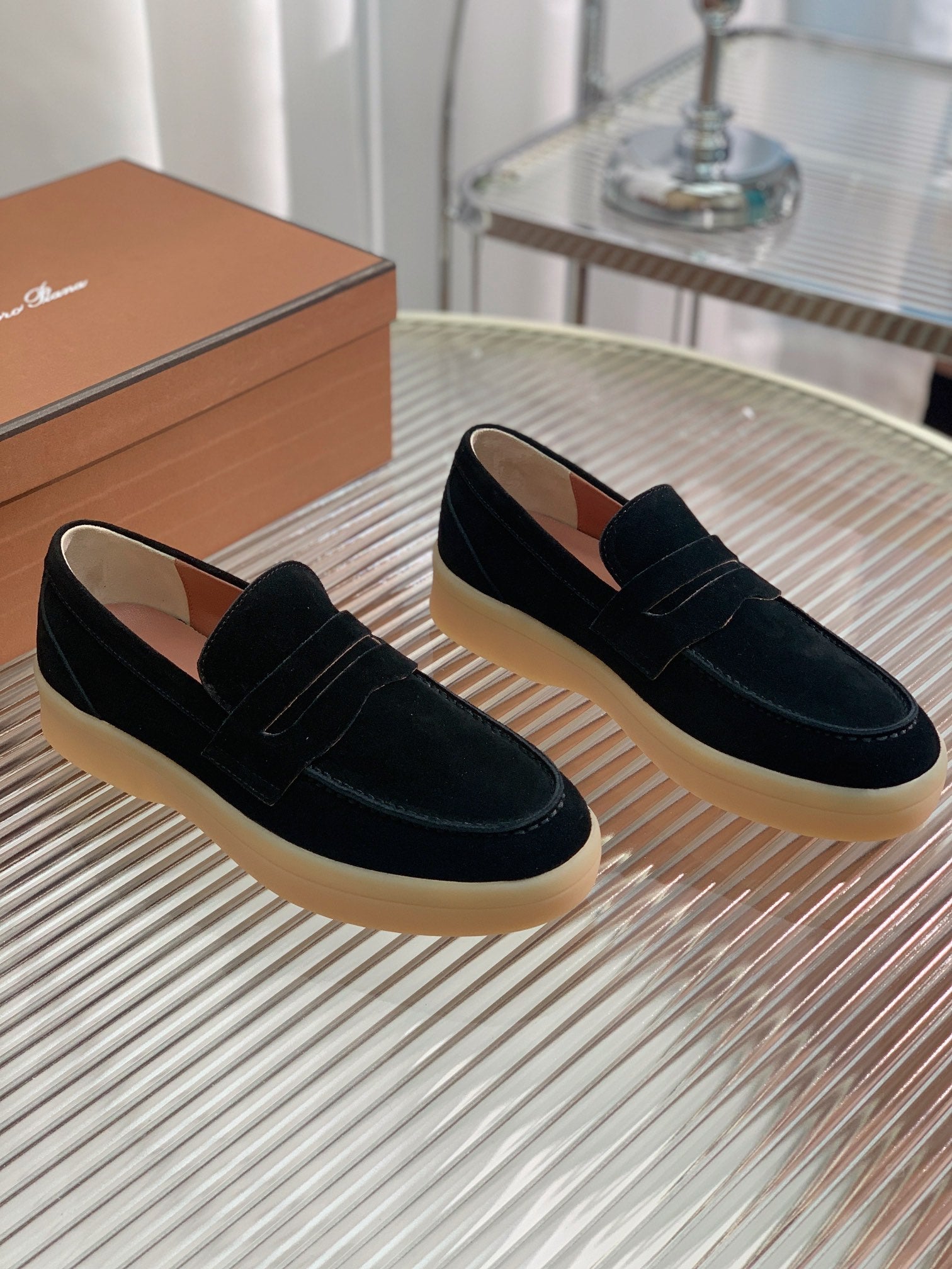 LP SUMMER WALK LOAFERS BLACK SUEDE
