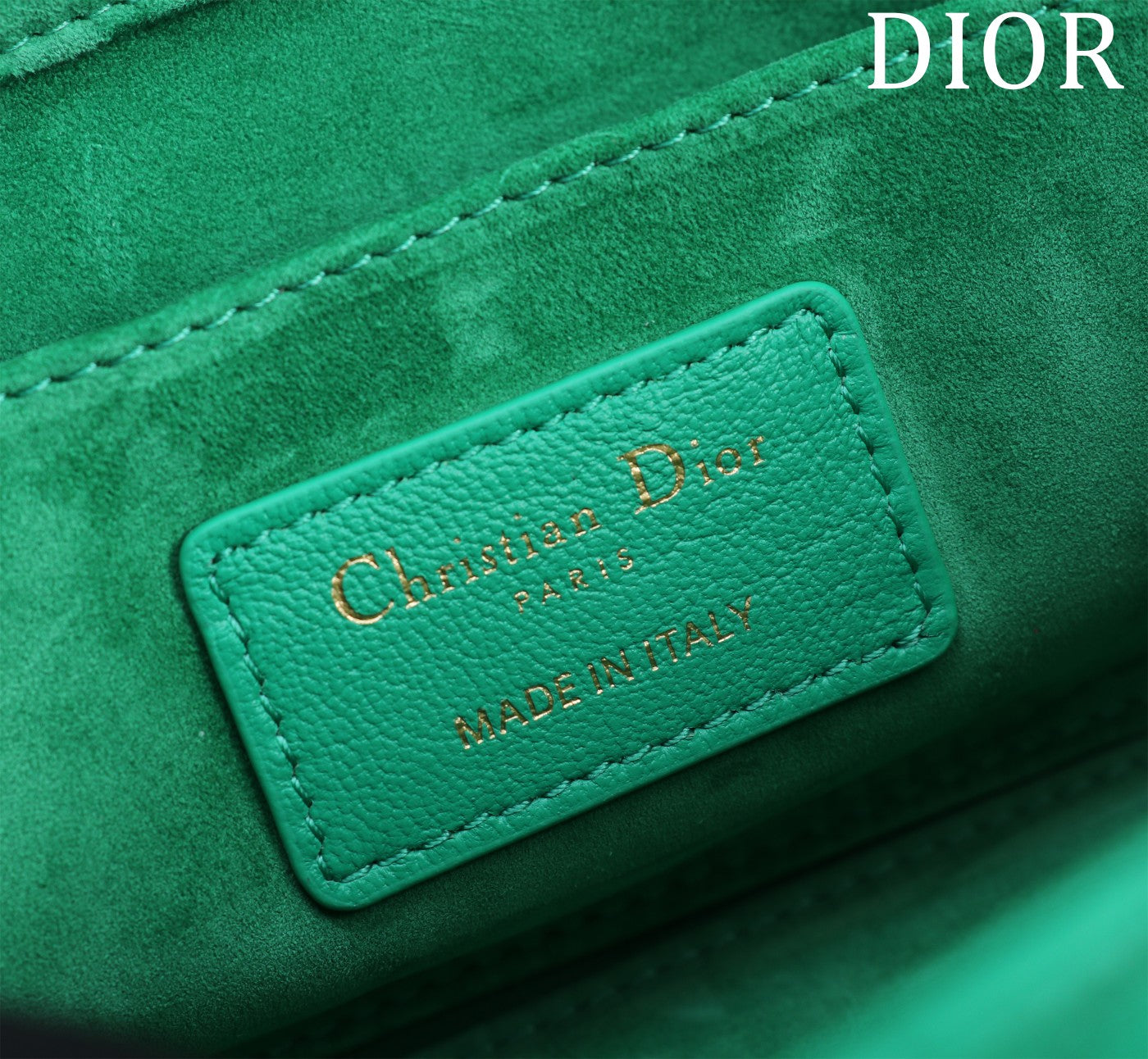 medium lady d-joy 26 jade green lambskin