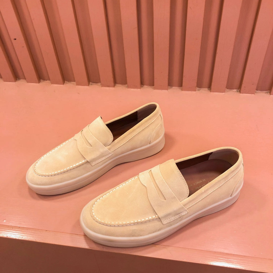 LP RETRO SUMMER WALK LOAFERS PEACH SUEDE