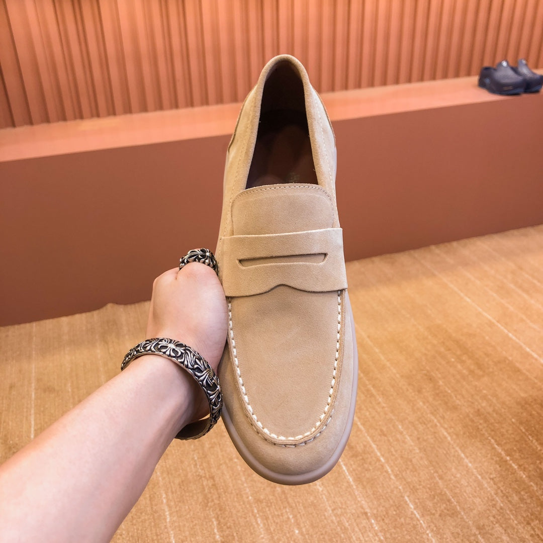 LP RETRO SUMMER WALK LOAFERS PEACH SUEDE