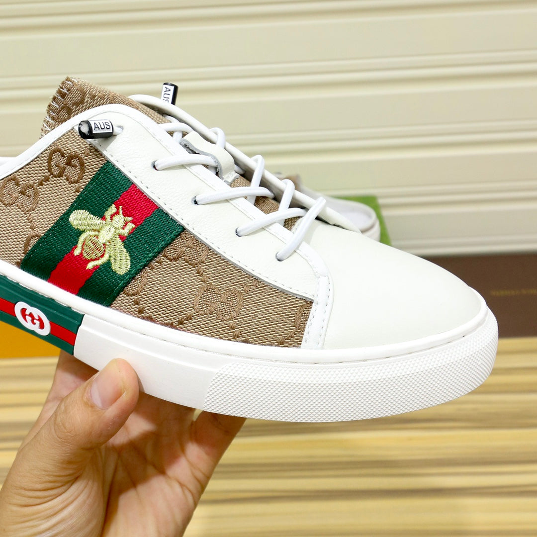 GG Men's ACE Mule Brown Sheepskin Canvas 522954